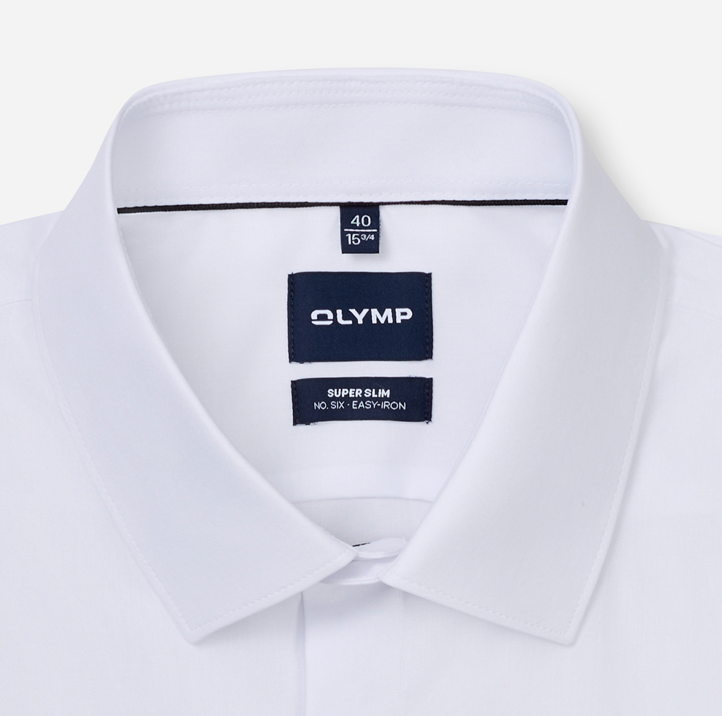Hemd Herren Weiß – OLYMP No. Six Soirée Super Slim, Detailansicht