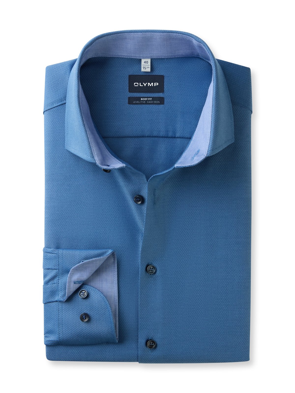 Hemd Herren Blau – OLYMP Level Five Body Fit, Detailansicht