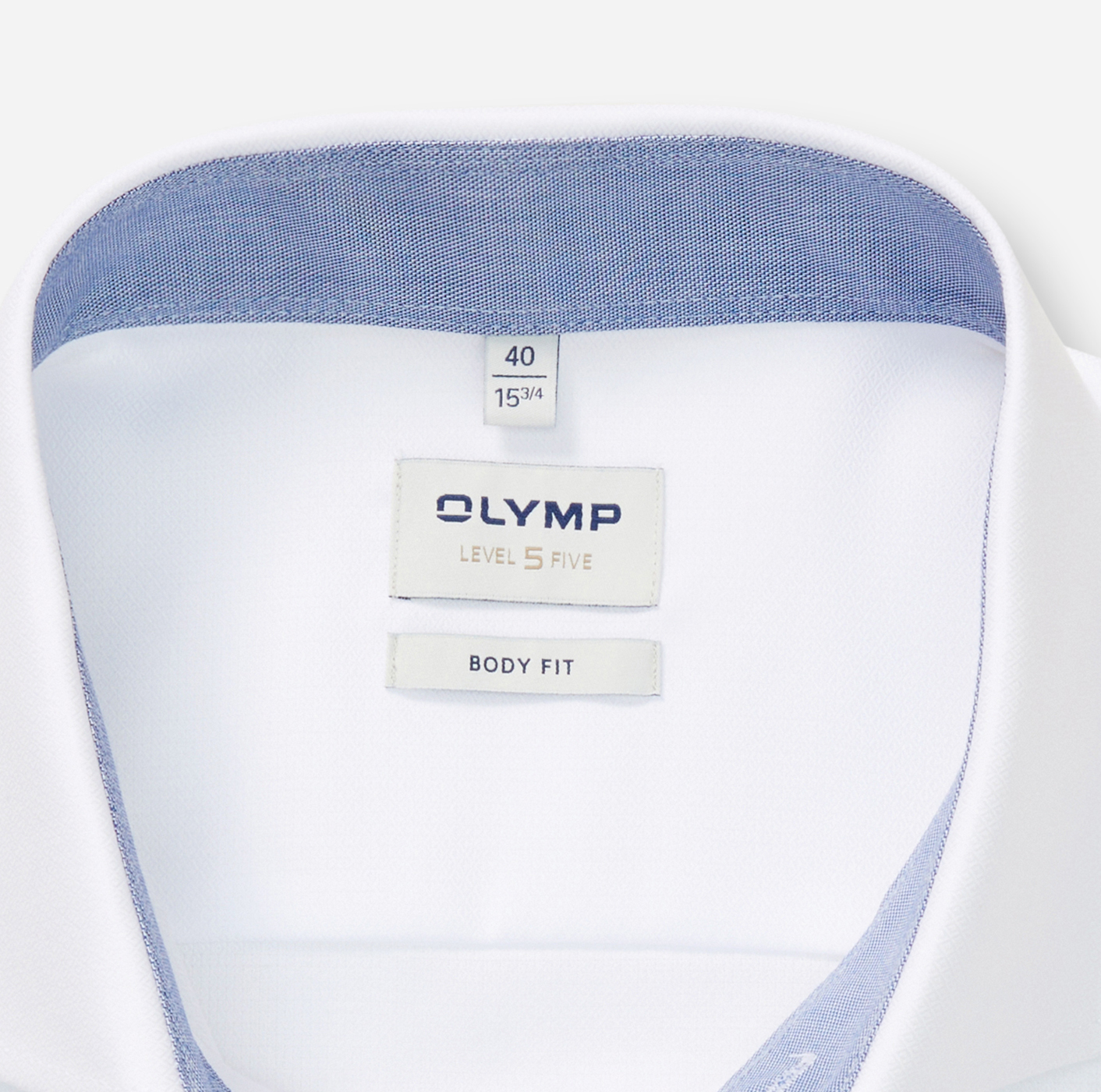 Hemd Herren Weiß – OLYMP Level Five Body Fit, Detailansicht