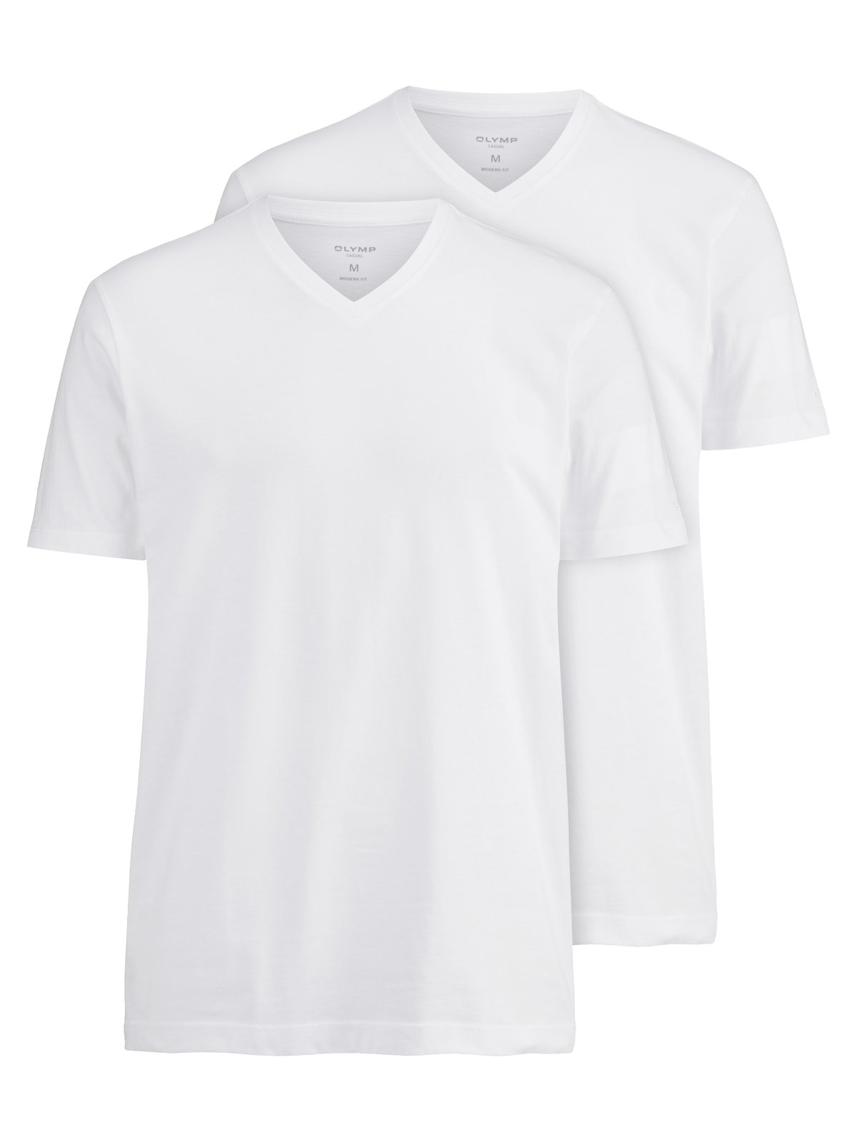 T-Shirt Herren Weiß – OLYMP Unterzieh-T-Shirts Modern Fit
