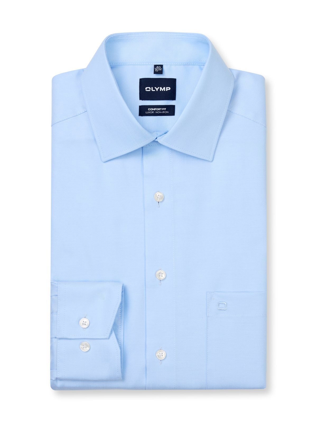 Hemd Herren Hellblau – OLYMP Luxor Comfort Fit, Detailansicht