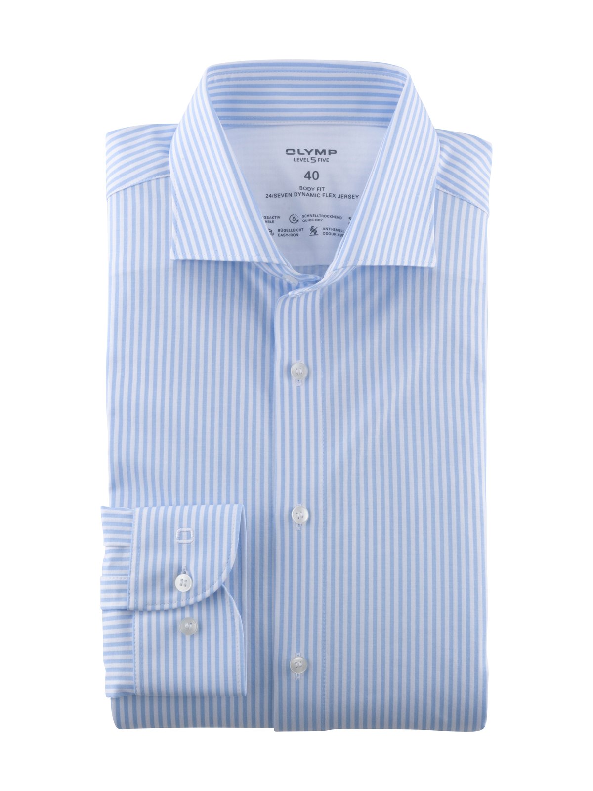 Hemd Herren Bleu – OLYMP Level Five 24/Seven Body Fit