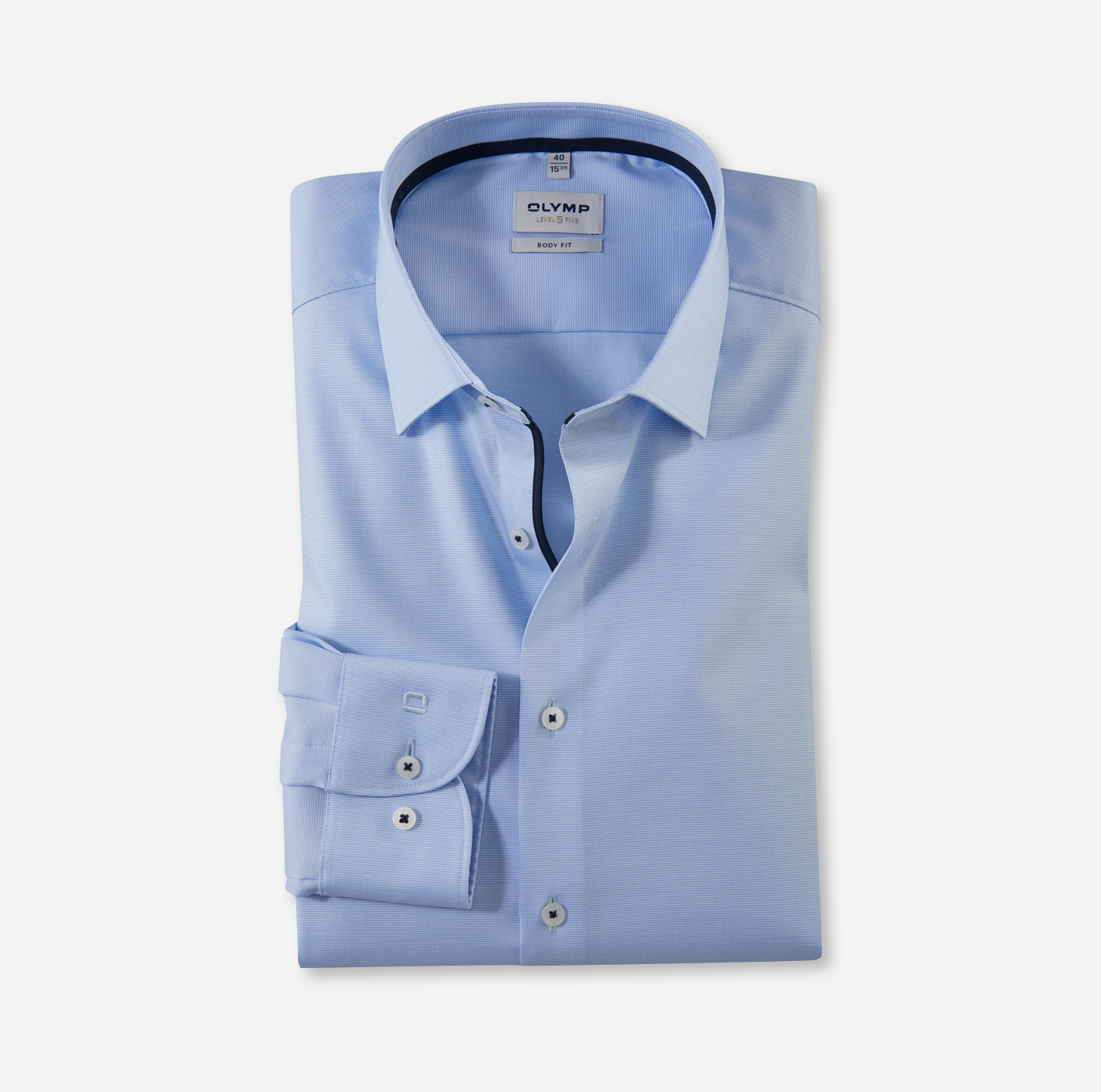 Hemd Herren Bleu – OLYMP Level Five Body Fit, Detailansicht