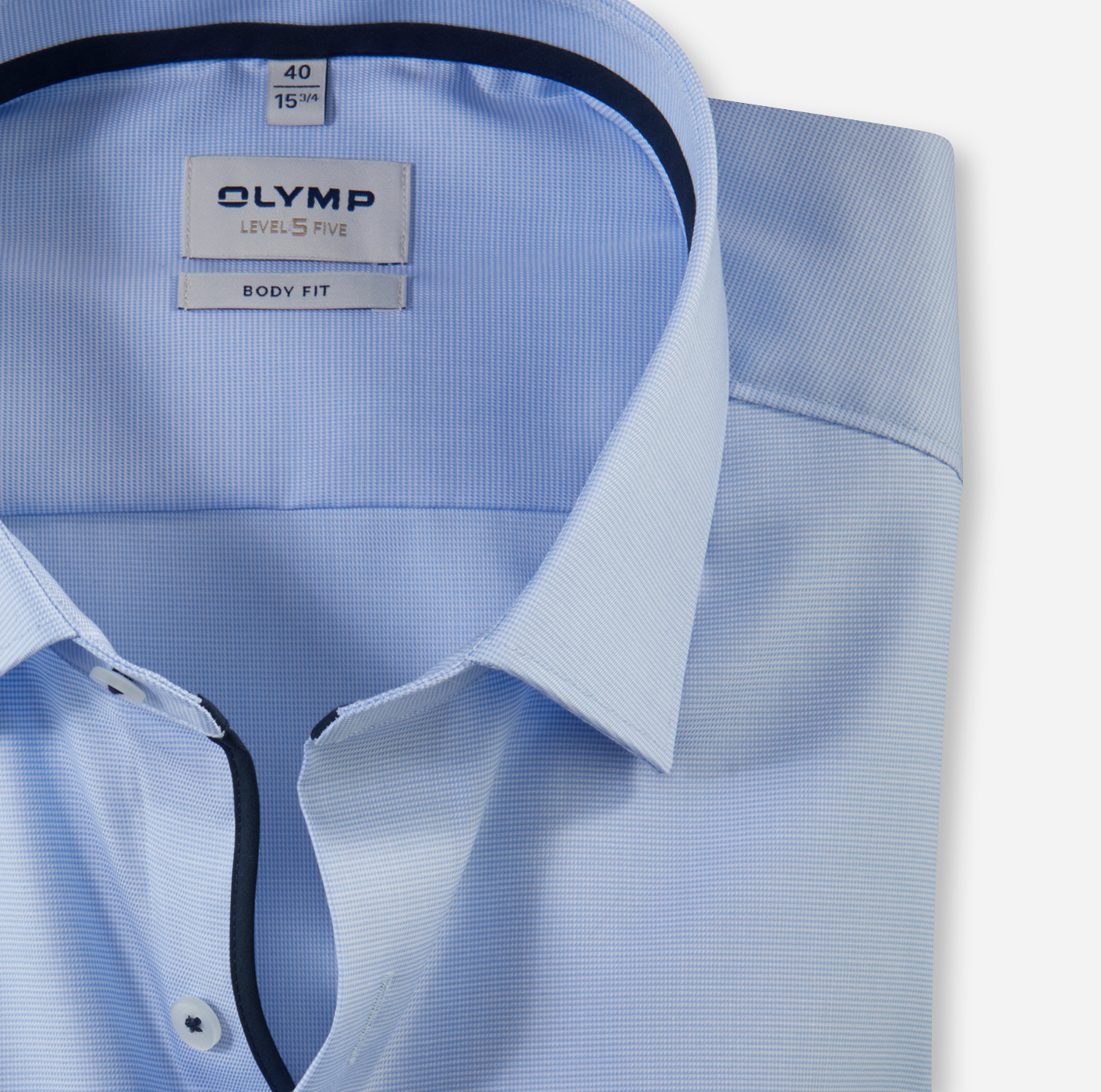 Hemd Herren Bleu – OLYMP Level Five Body Fit, Detailansicht