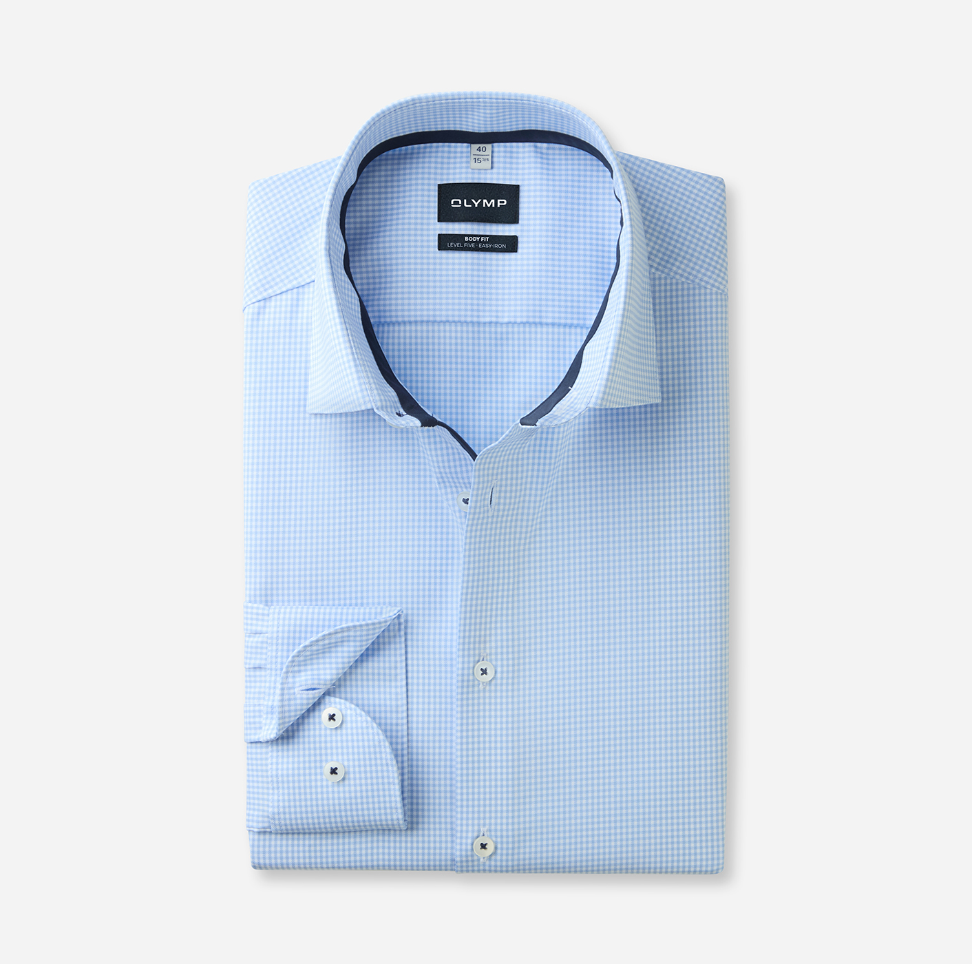 Hemd Herren Bleu – OLYMP Level Five Body Fit, Detailansicht