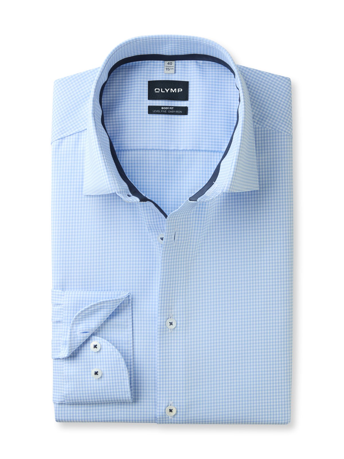 Hemd Herren Bleu – OLYMP Level Five Body Fit, Detailansicht