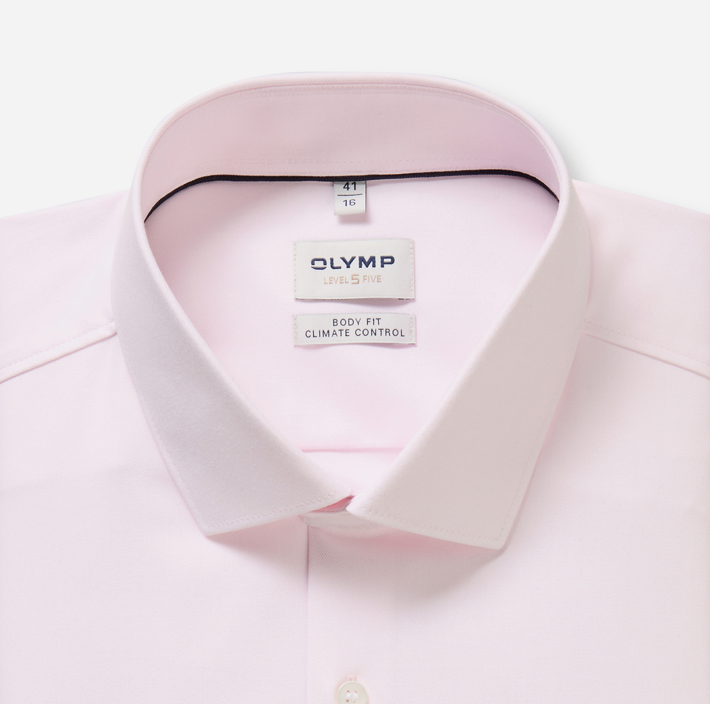 Hemd Herren Rosé – OLYMP Level Five 24/Seven Body Fit, Detailansicht