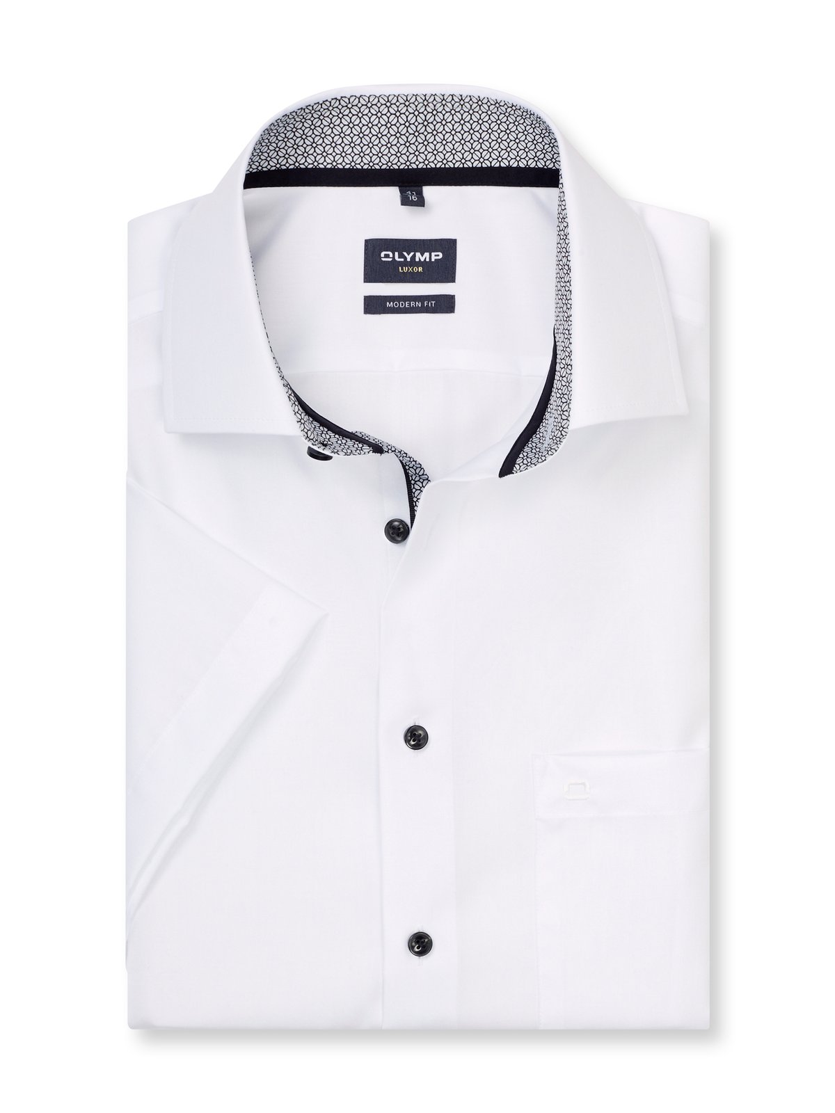 Hemd Herren Anthrazit – OLYMP Luxor Modern Fit, Detailansicht