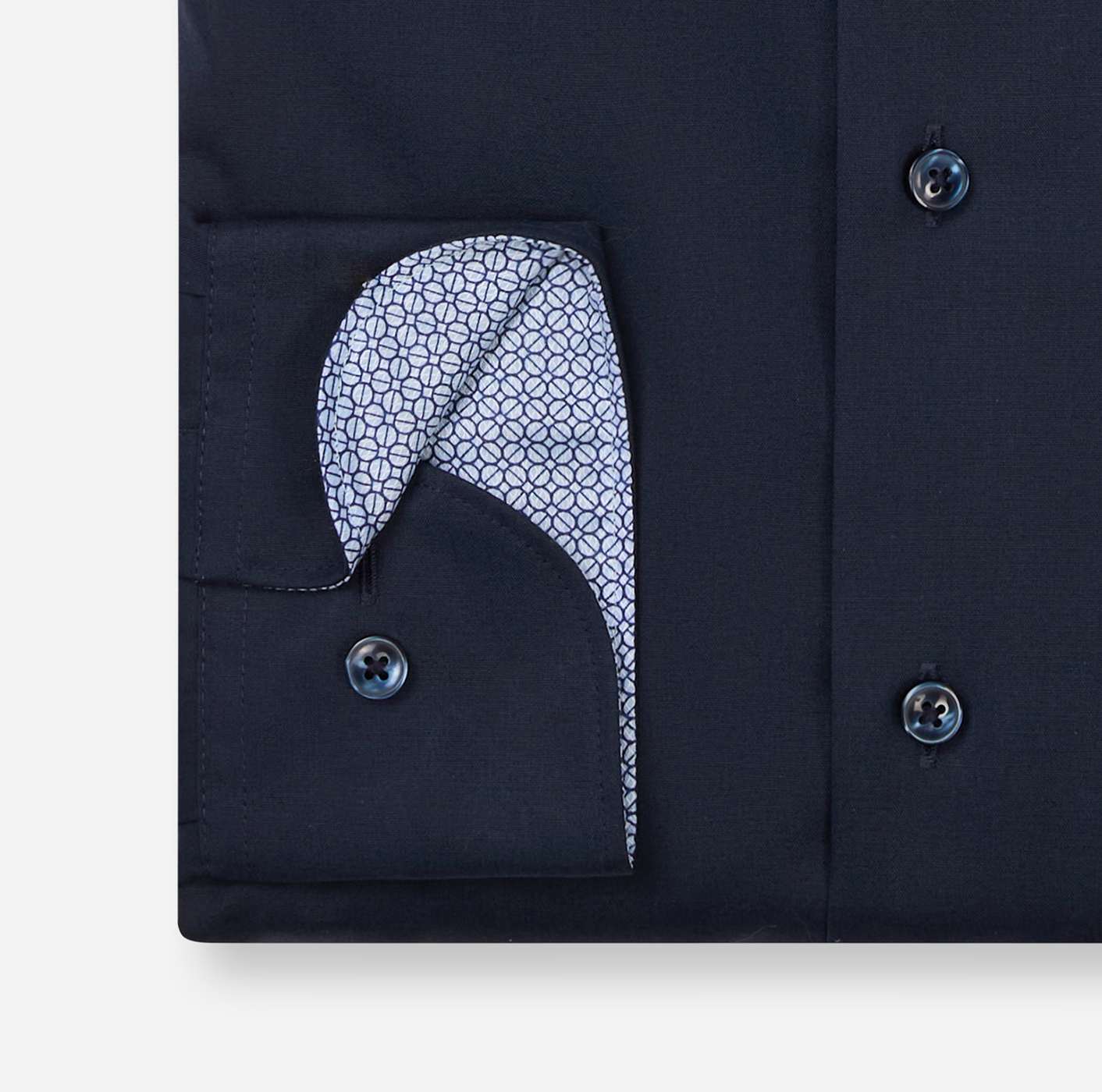 Hemd Herren Kobalt – OLYMP Luxor Modern Fit, Detailansicht