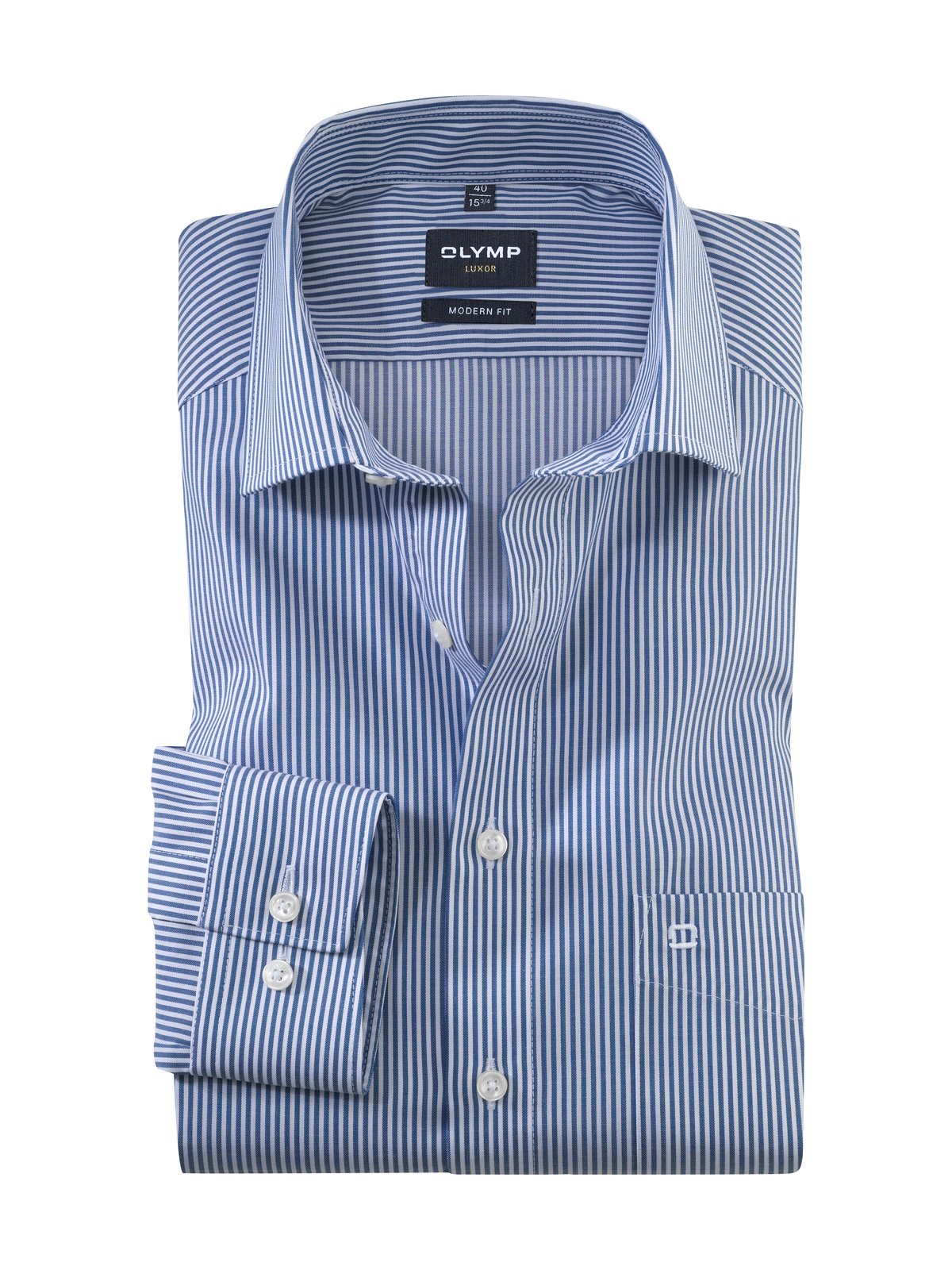 Hemd Herren Marine – OLYMP Luxor Modern Fit Extra langer Arm
