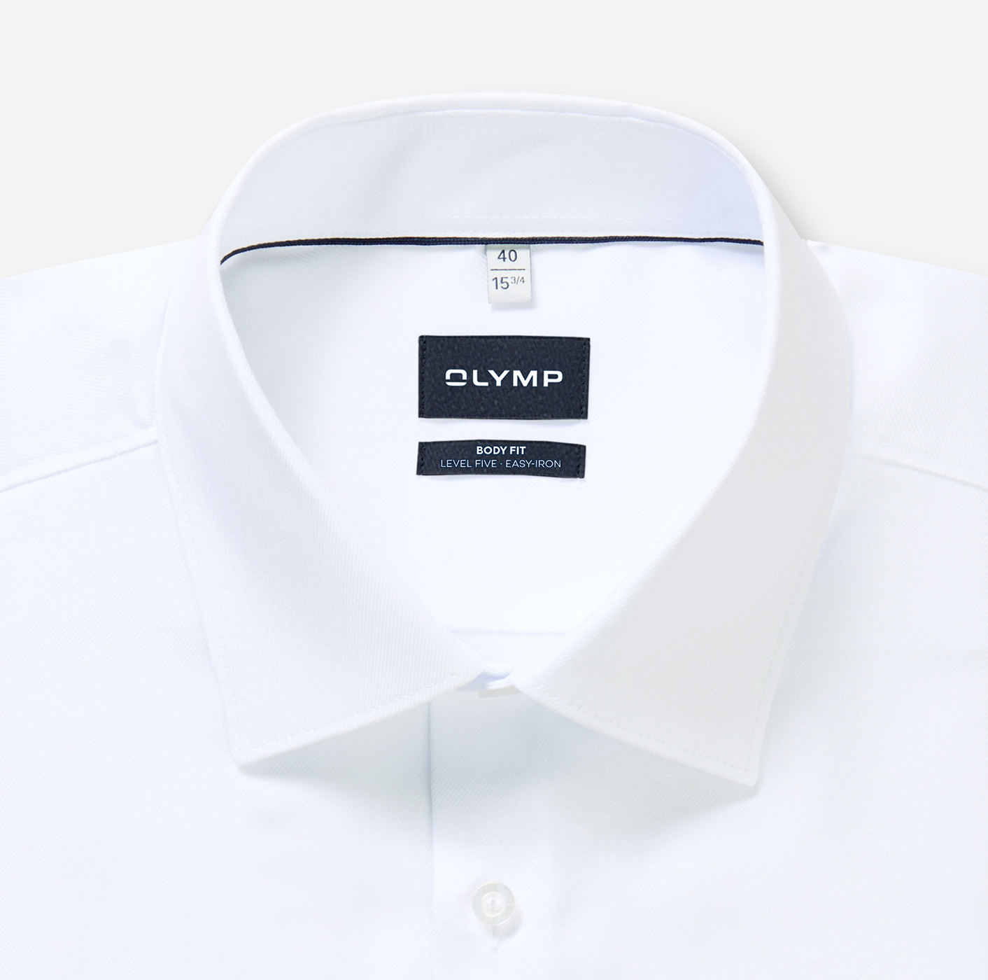 Hemd Herren Weiß – OLYMP Level Five Body Fit Extra langer Arm, Detailansicht