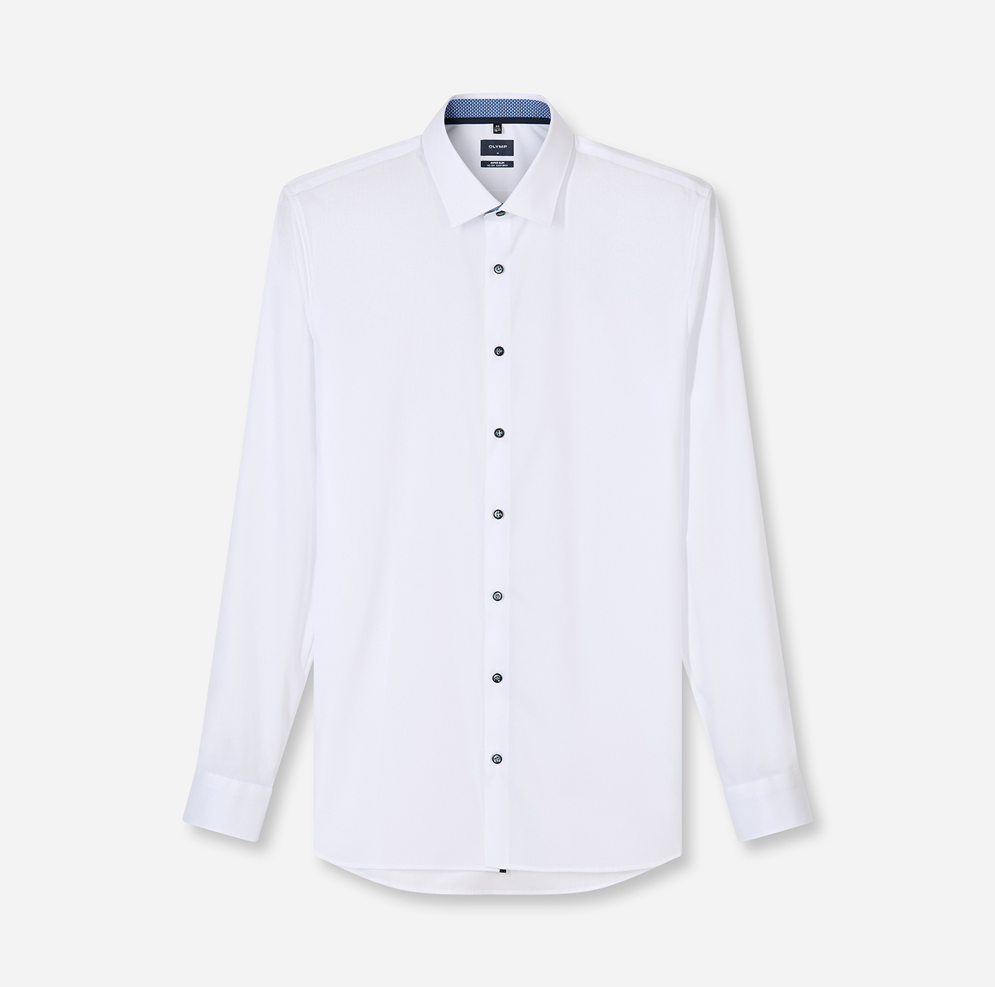 Hemd Herren Marine – OLYMP No. Six Super Slim, Detailansicht