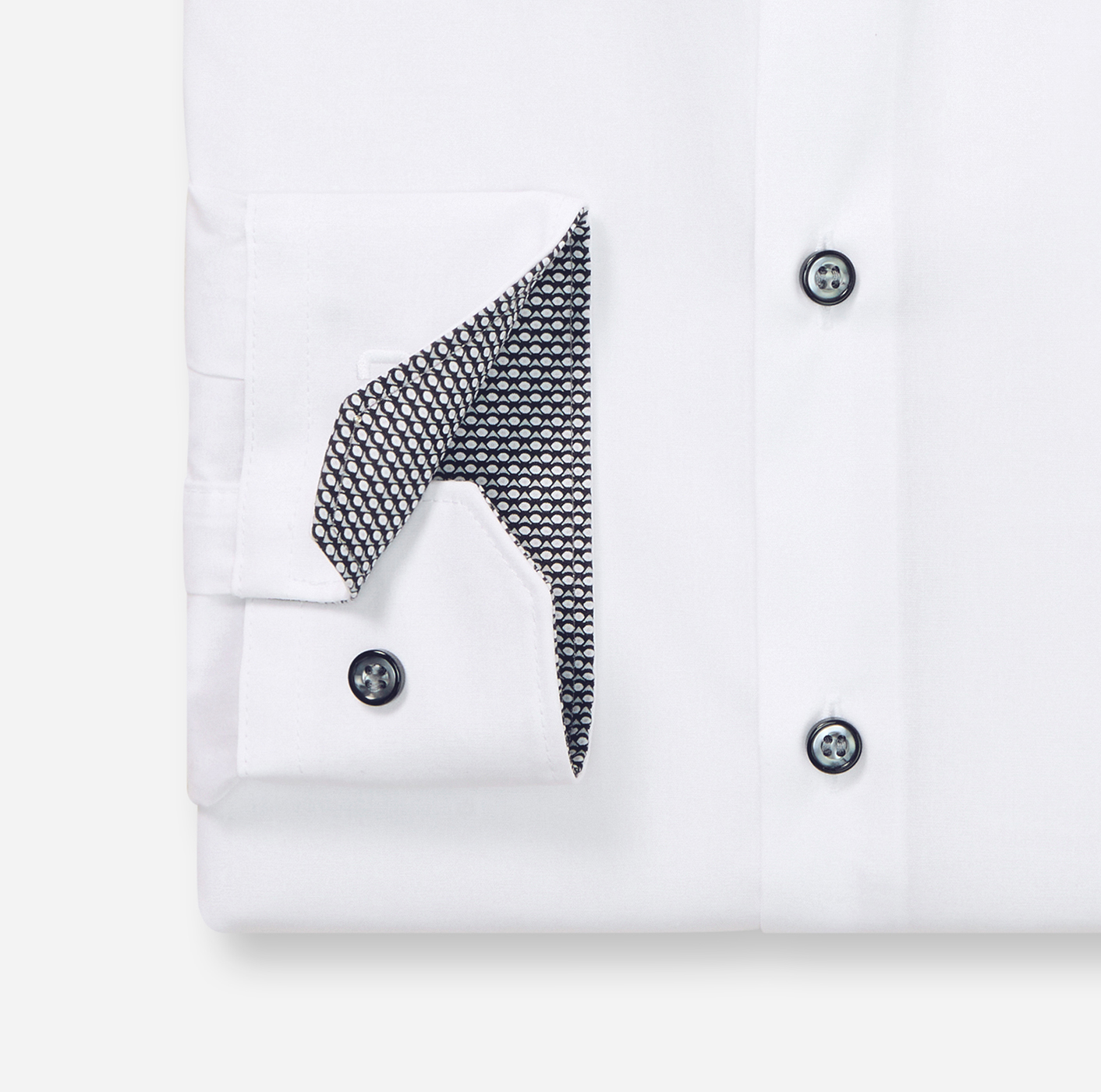 Hemd Herren Weiß – OLYMP No. Six Super Slim, Detailansicht