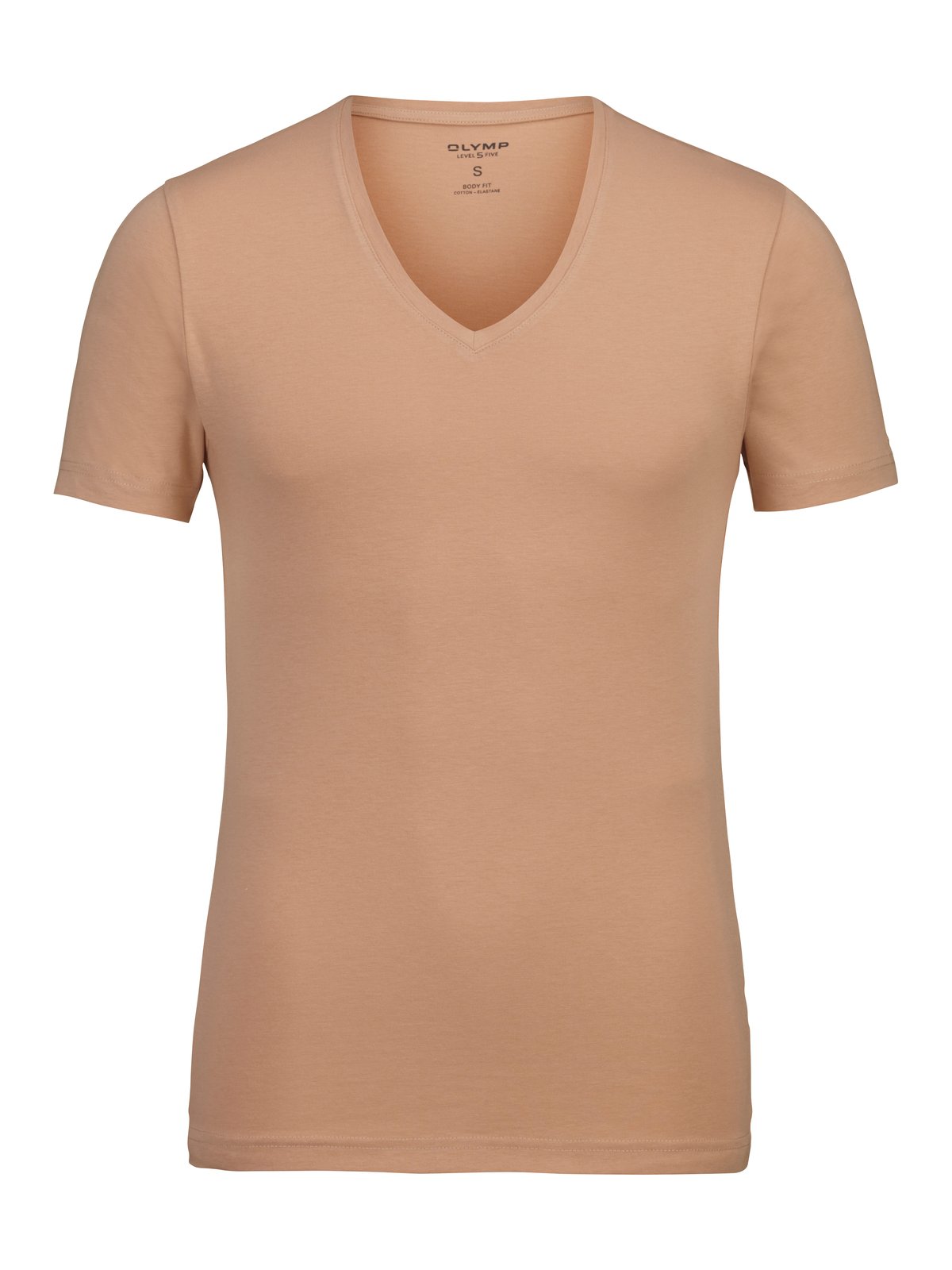 T-Shirt Herren Caramel – OLYMP Level Five Unterzieh-T-Shirt Body Fit