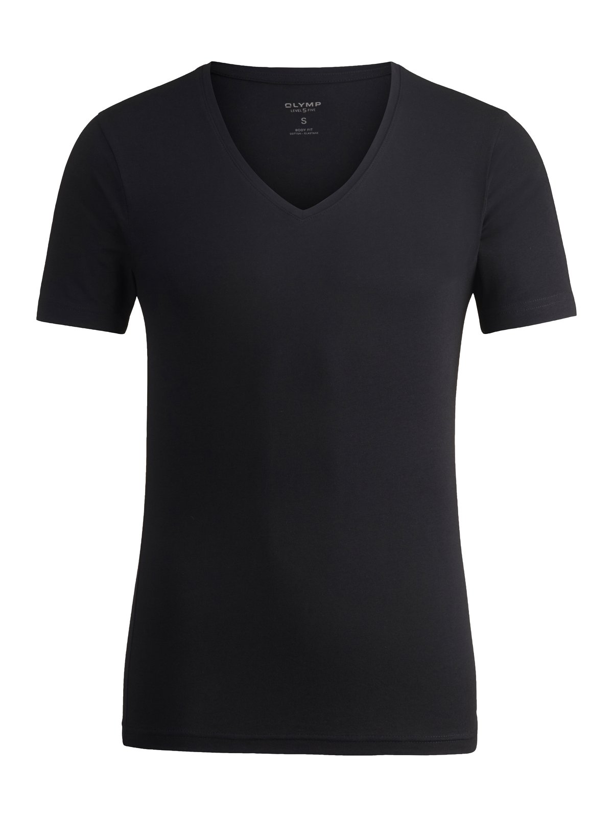 T-Shirt Herren Schwarz – OLYMP Level Five Unterzieh-T-Shirt Body Fit