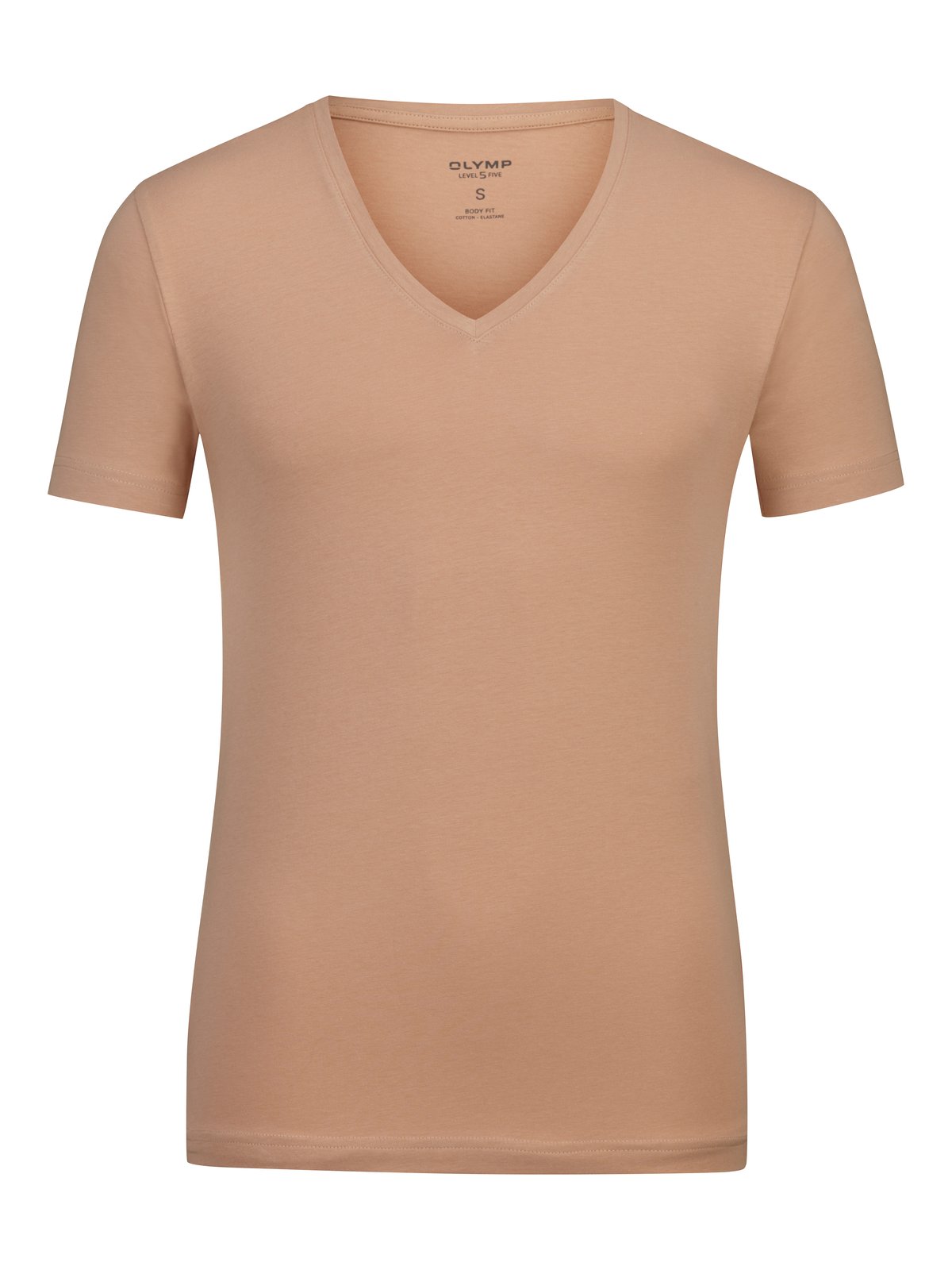 T-Shirt Herren Caramel – OLYMP Level Five Unterzieh-T-Shirt Body Fit