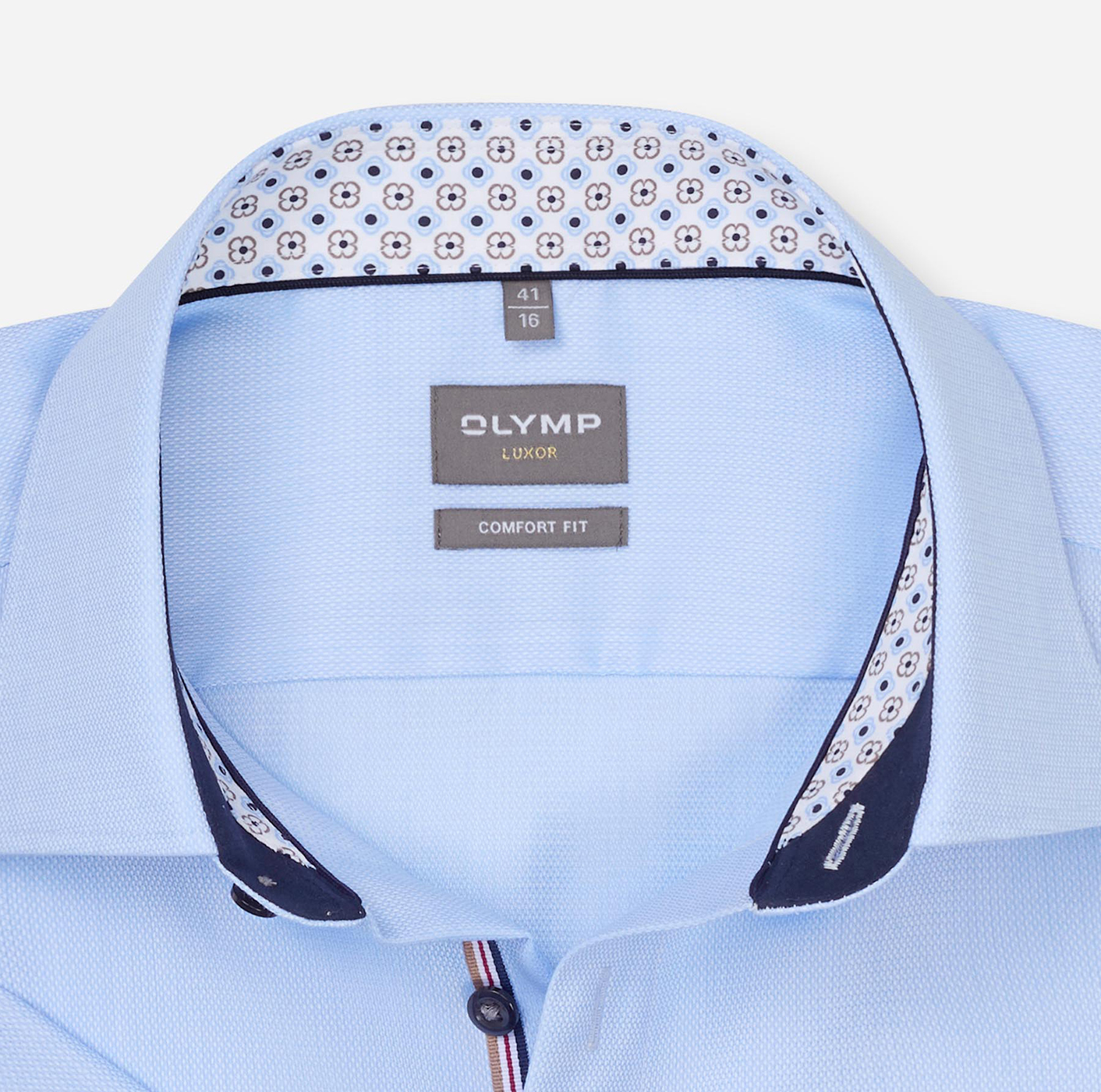 Hemd Herren Bleu – OLYMP Luxor Comfort Fit, Detailansicht