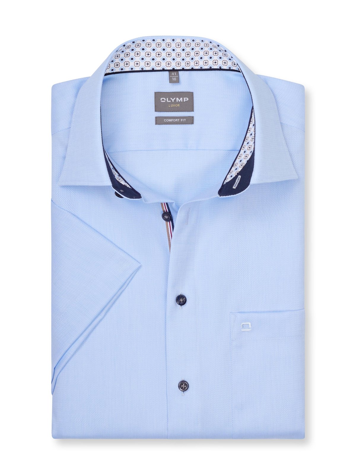 Hemd Herren Bleu – OLYMP Luxor Comfort Fit, Detailansicht