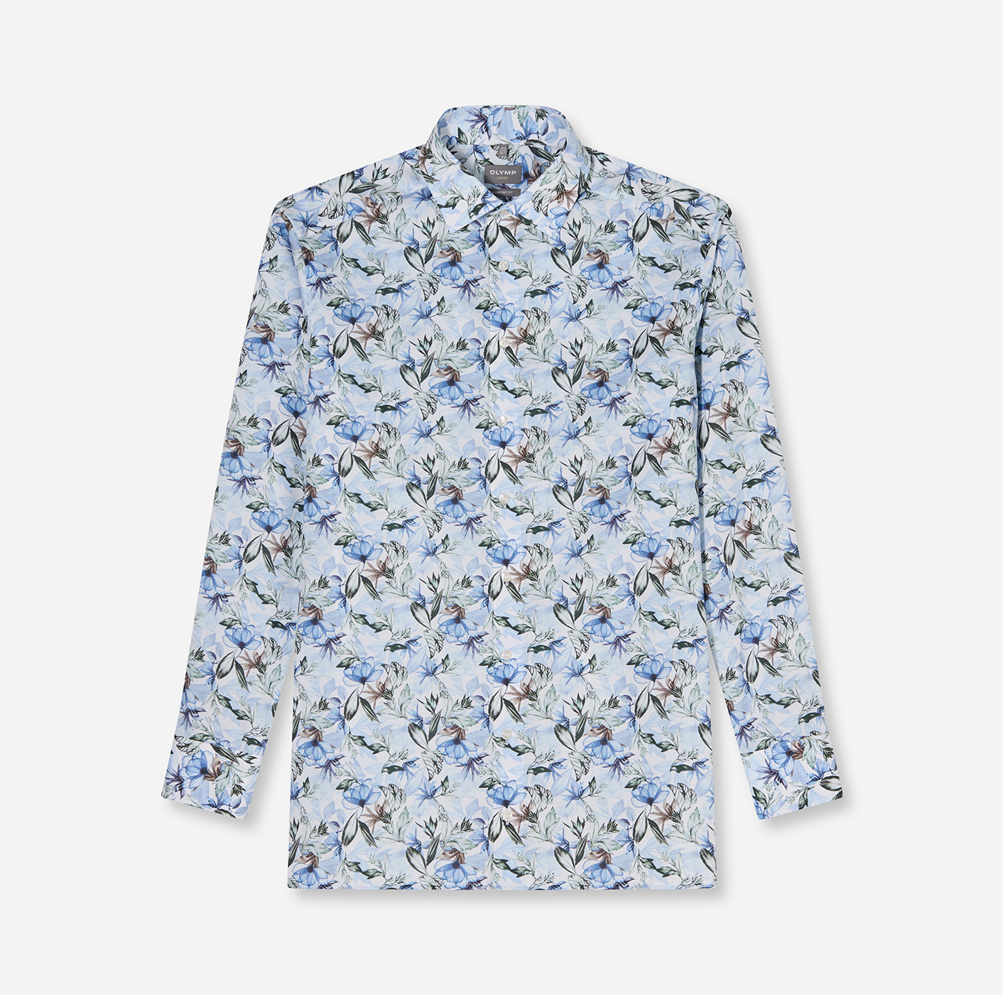 Hemd Herren Bleu – OLYMP Luxor Comfort Fit, Detailansicht
