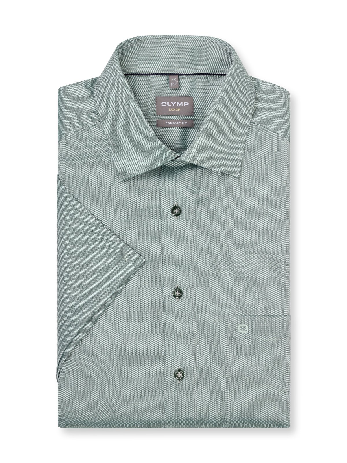 Hemd Herren Grün – OLYMP Luxor Comfort Fit, Detailansicht