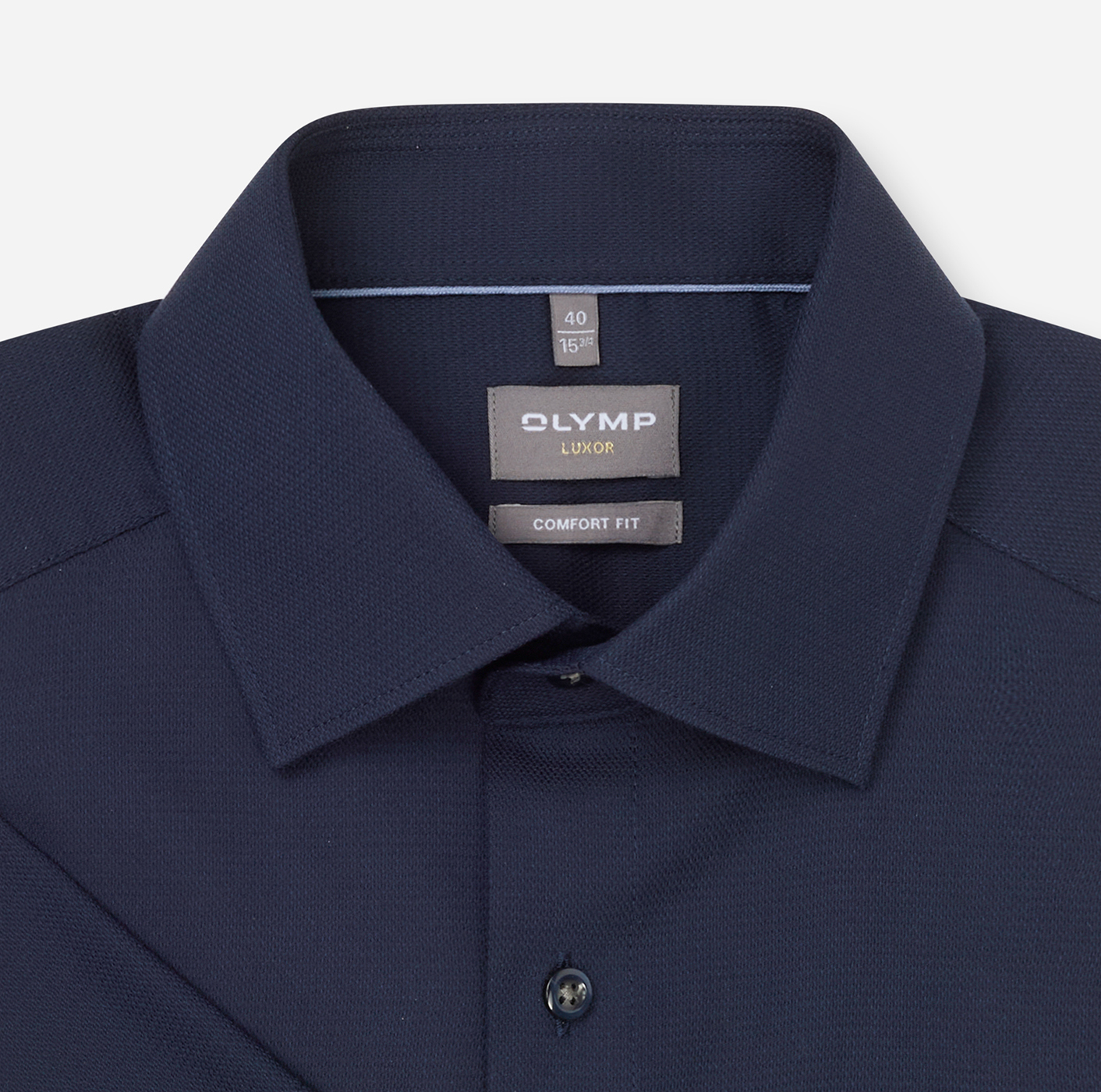 Hemd Herren Marine – OLYMP Luxor Comfort Fit, Detailansicht