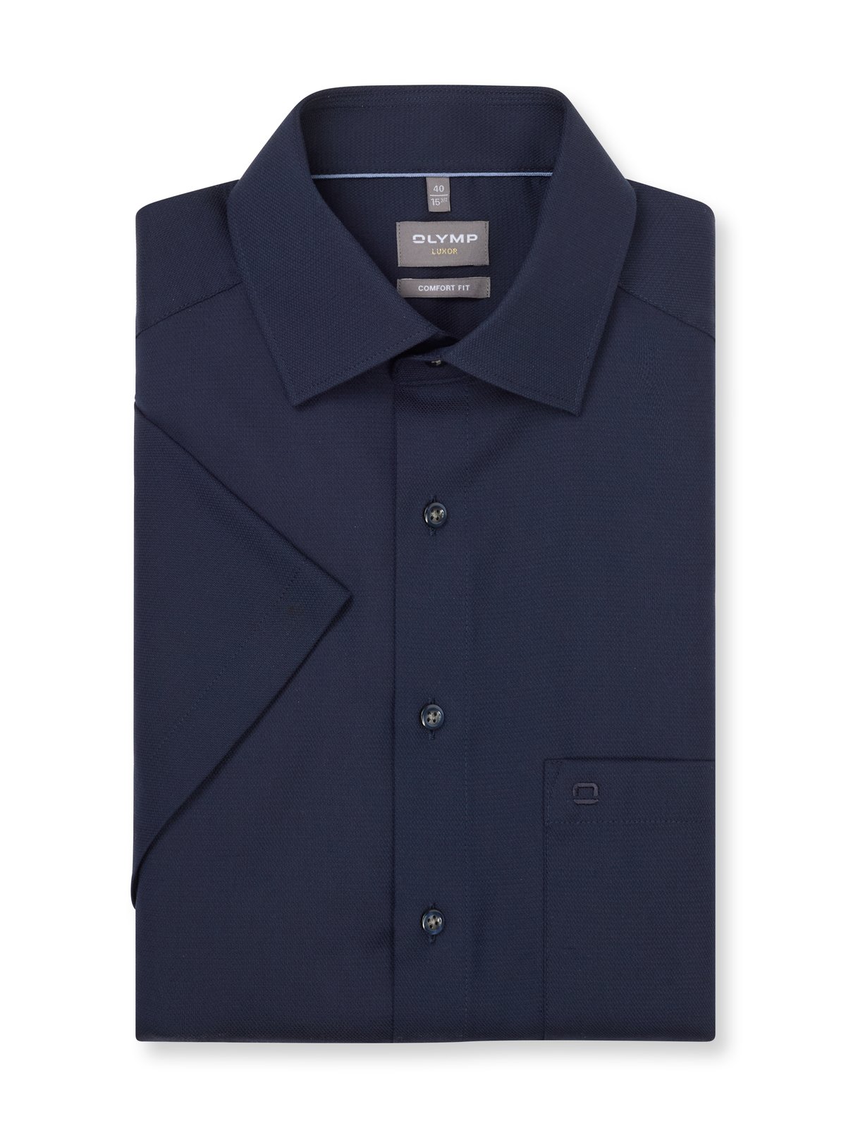 Hemd Herren Marine – OLYMP Luxor Comfort Fit, Detailansicht