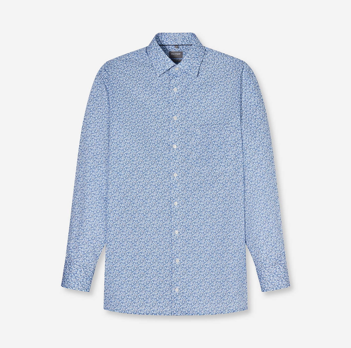 Hemd Herren Bleu – OLYMP Luxor Comfort Fit, Detailansicht