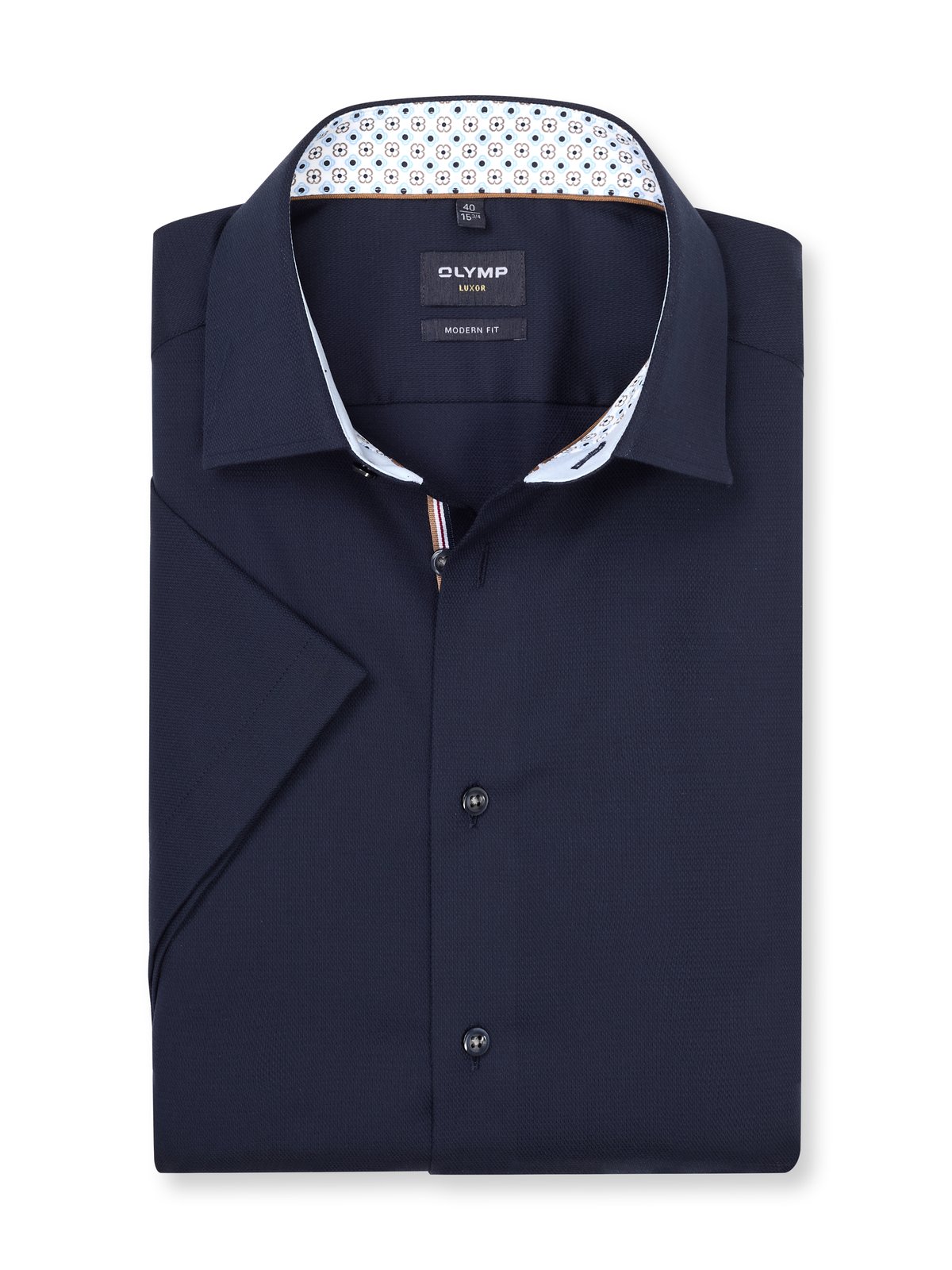 Hemd Herren Marine – OLYMP Luxor 24/Seven Modern Fit, Detailansicht