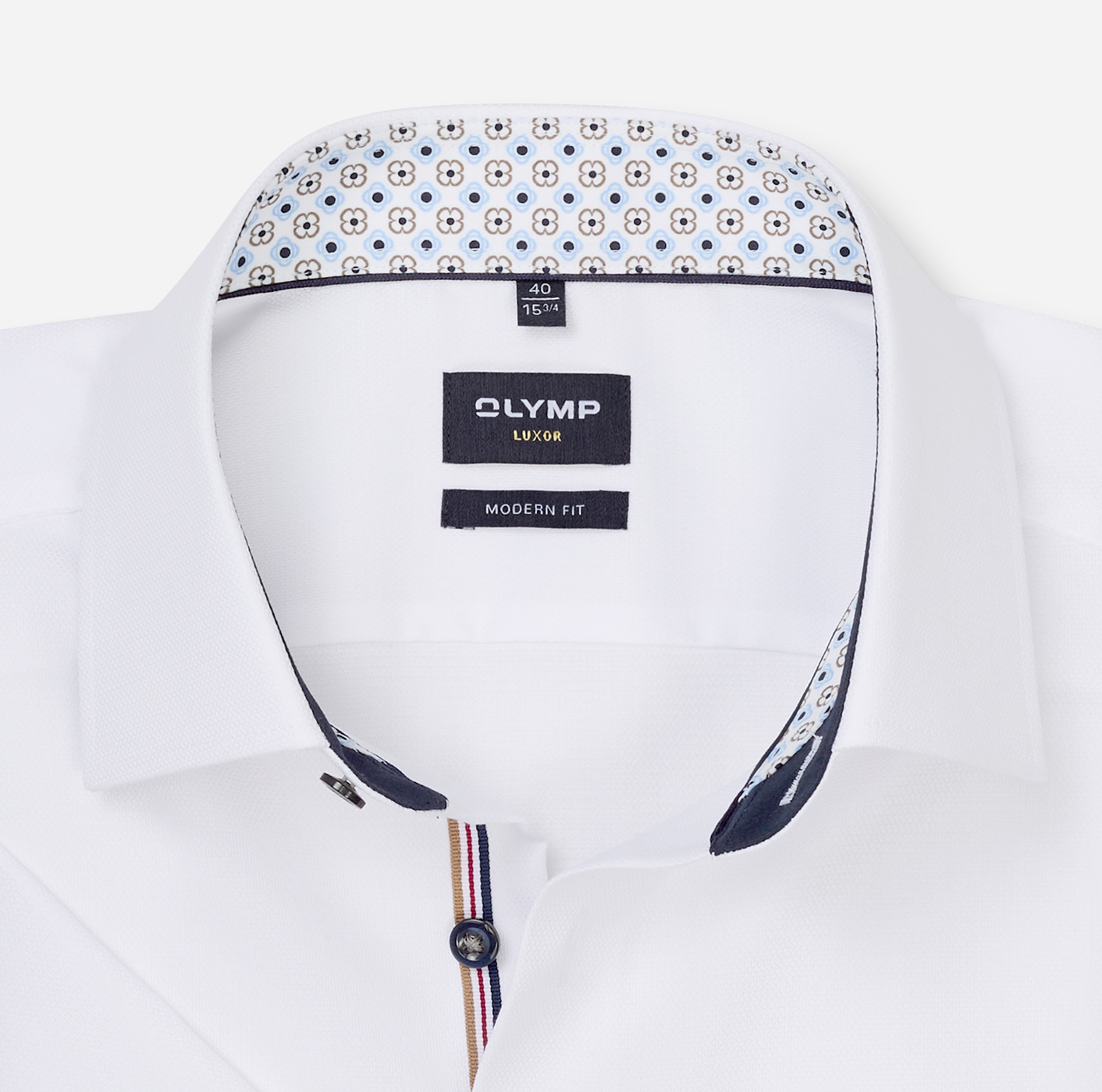 Hemd Herren Weiß – OLYMP Luxor 24/Seven Modern Fit, Detailansicht
