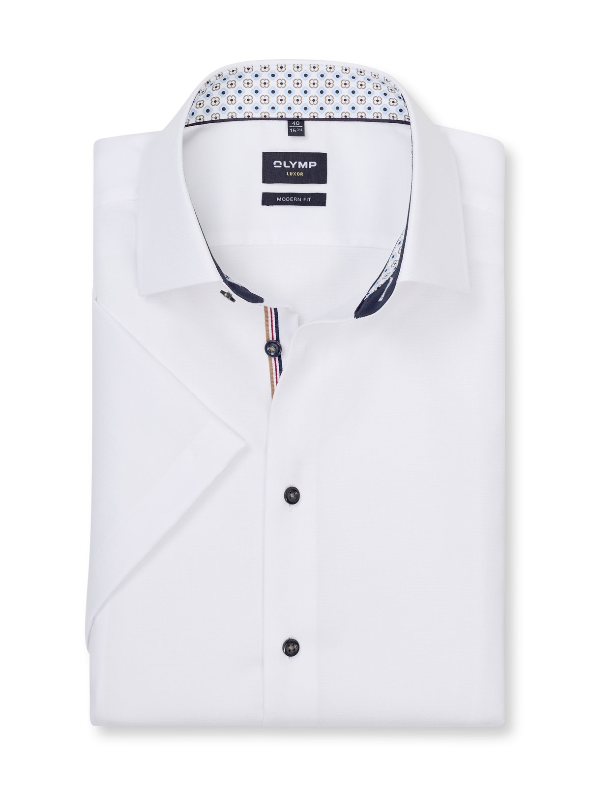 Hemd Herren Weiß – OLYMP Luxor 24/Seven Modern Fit, Detailansicht
