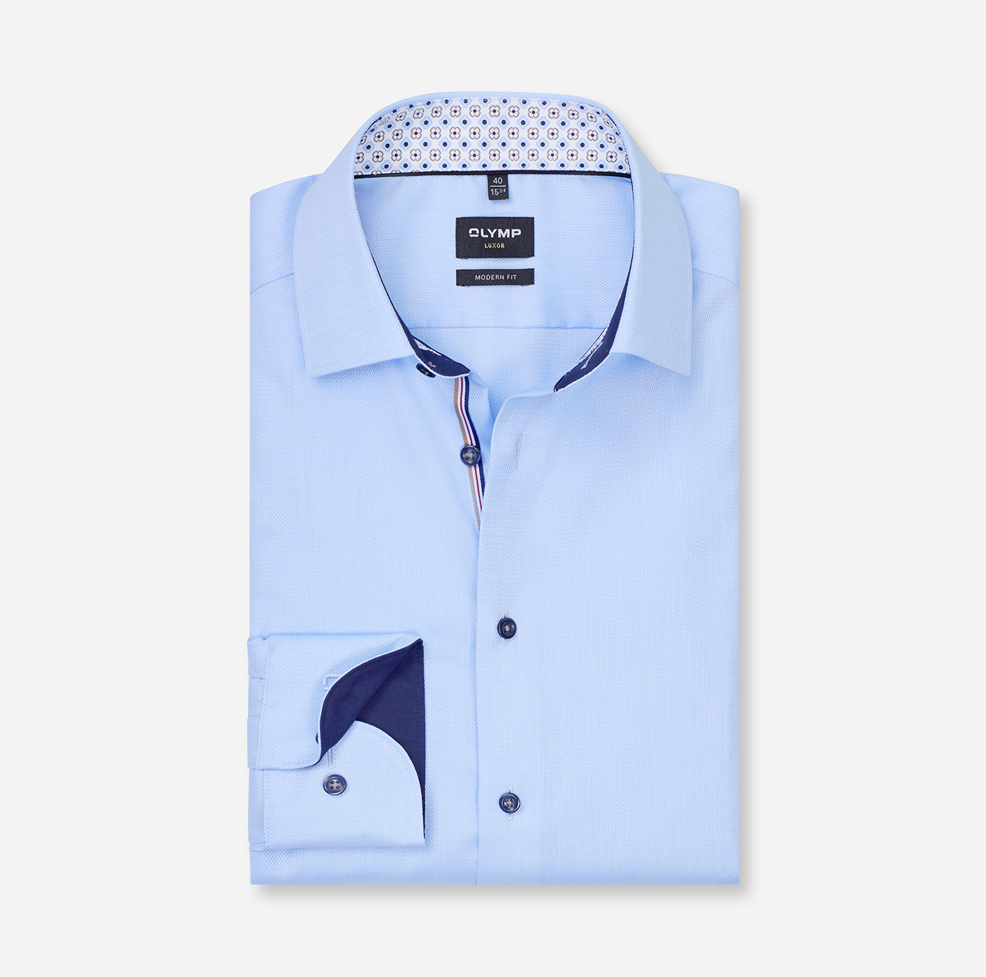 Hemd Herren Bleu – OLYMP Luxor 24/Seven Modern Fit