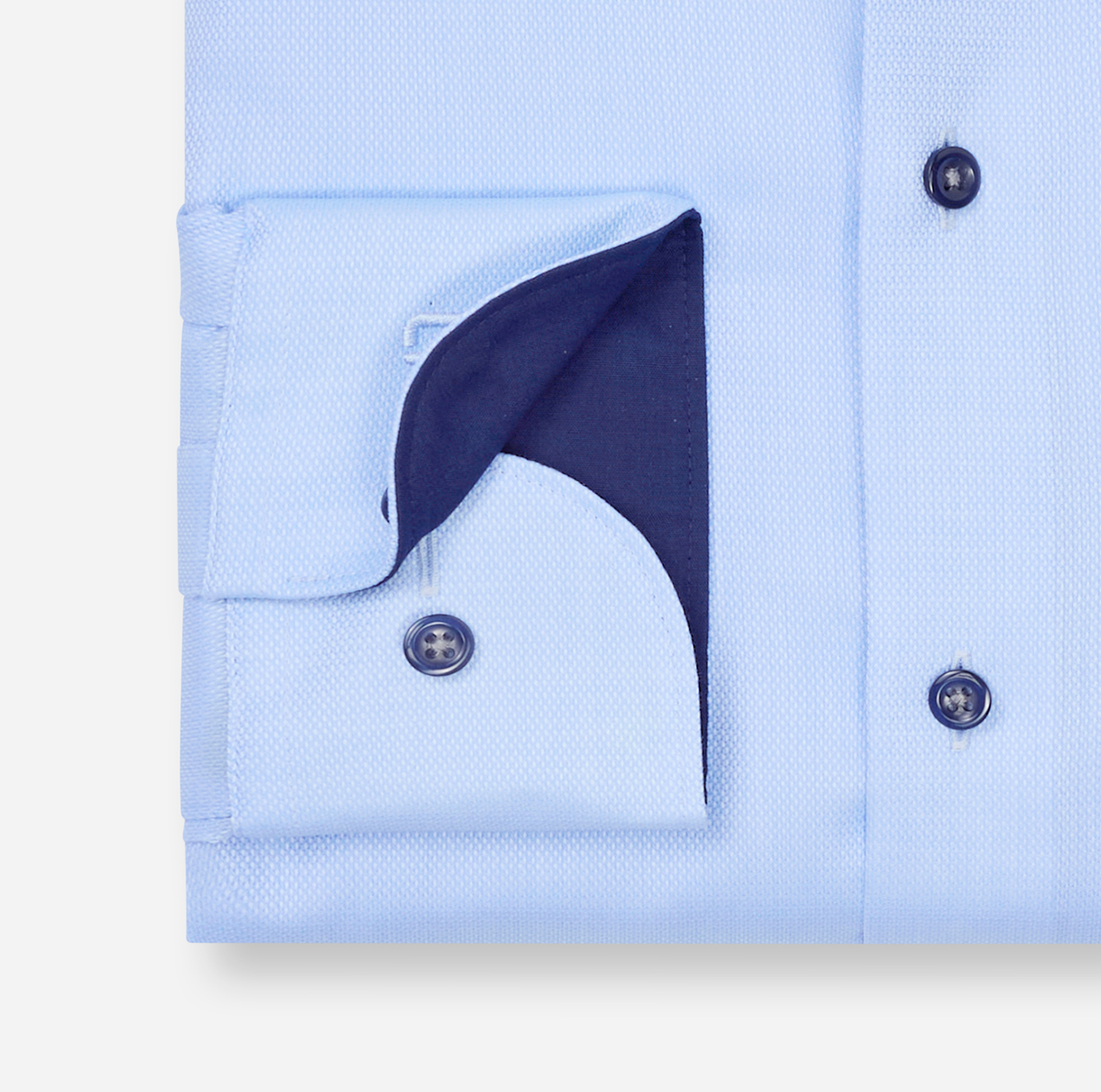 Hemd Herren Bleu – OLYMP Luxor 24/Seven Modern Fit, Detailansicht