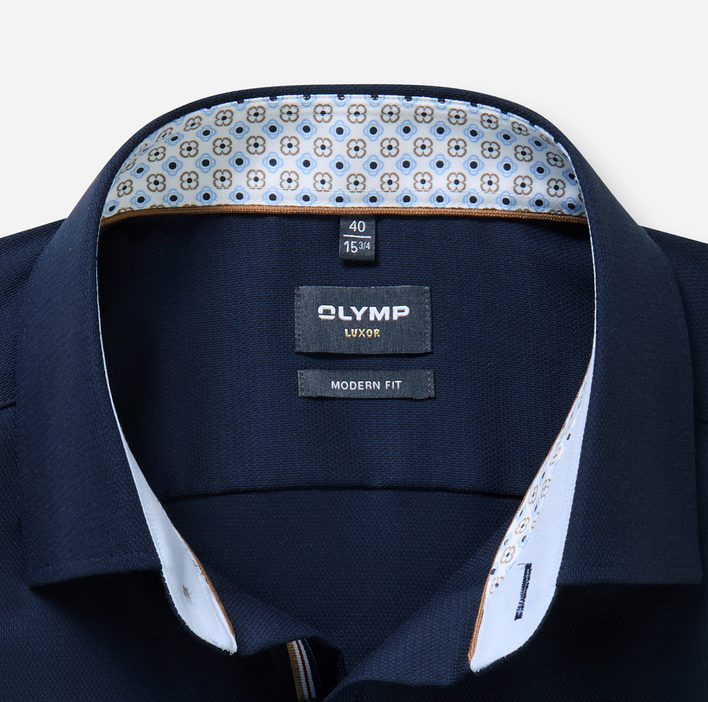 Hemd Herren Marine – OLYMP Luxor 24/Seven Modern Fit, Detailansicht