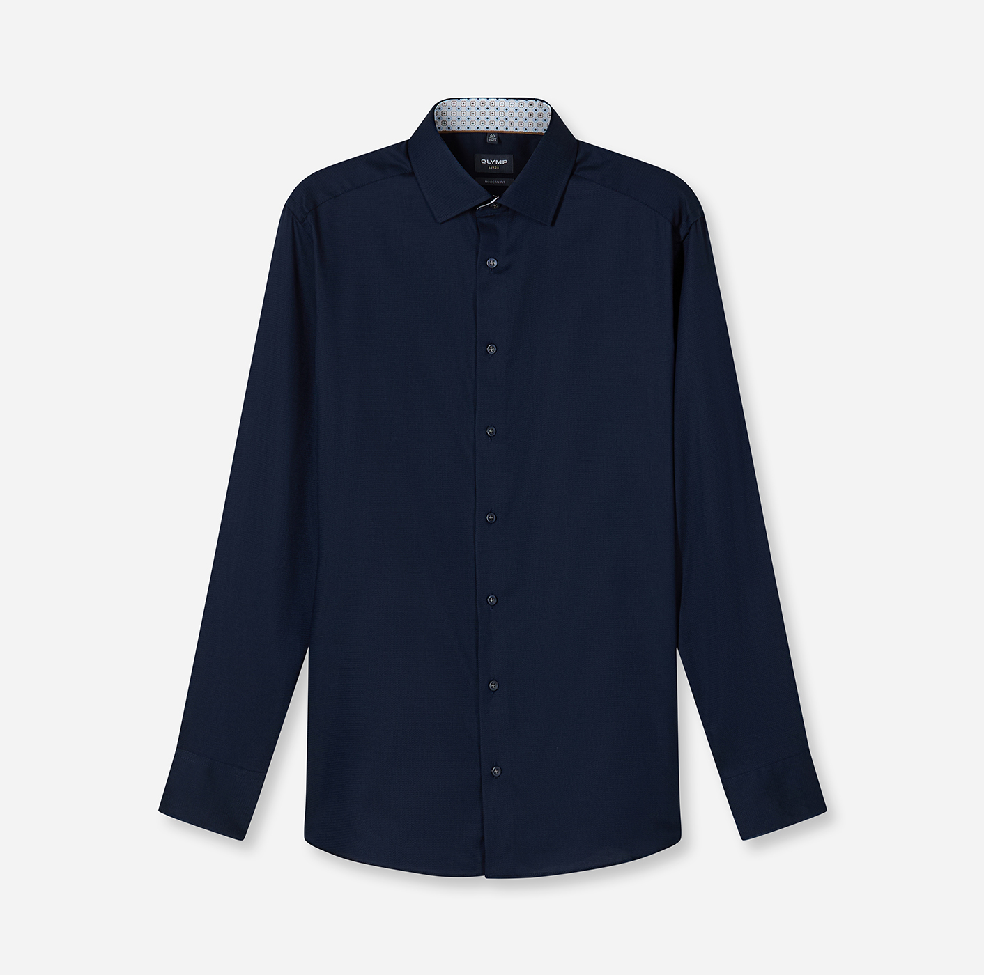Hemd Herren Marine – OLYMP Luxor 24/Seven Modern Fit, Detailansicht