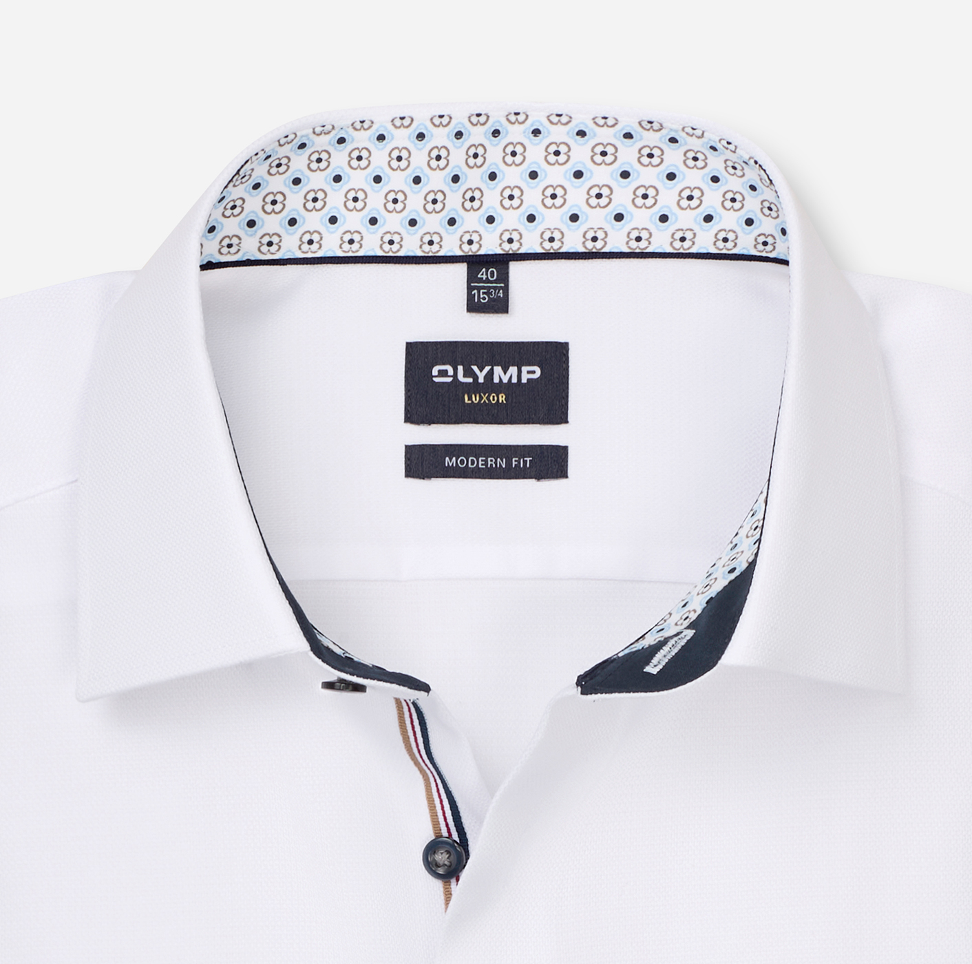 Hemd Herren Weiß – OLYMP Luxor Modern Fit Extra langer Arm, Detailansicht
