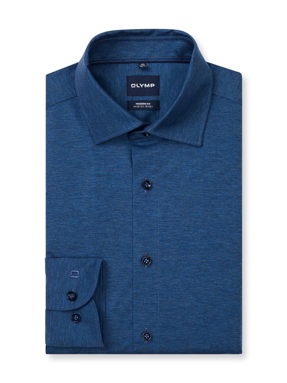 Hemd Herren Rauchblau – OLYMP Luxor 24/Seven Modern Fit
