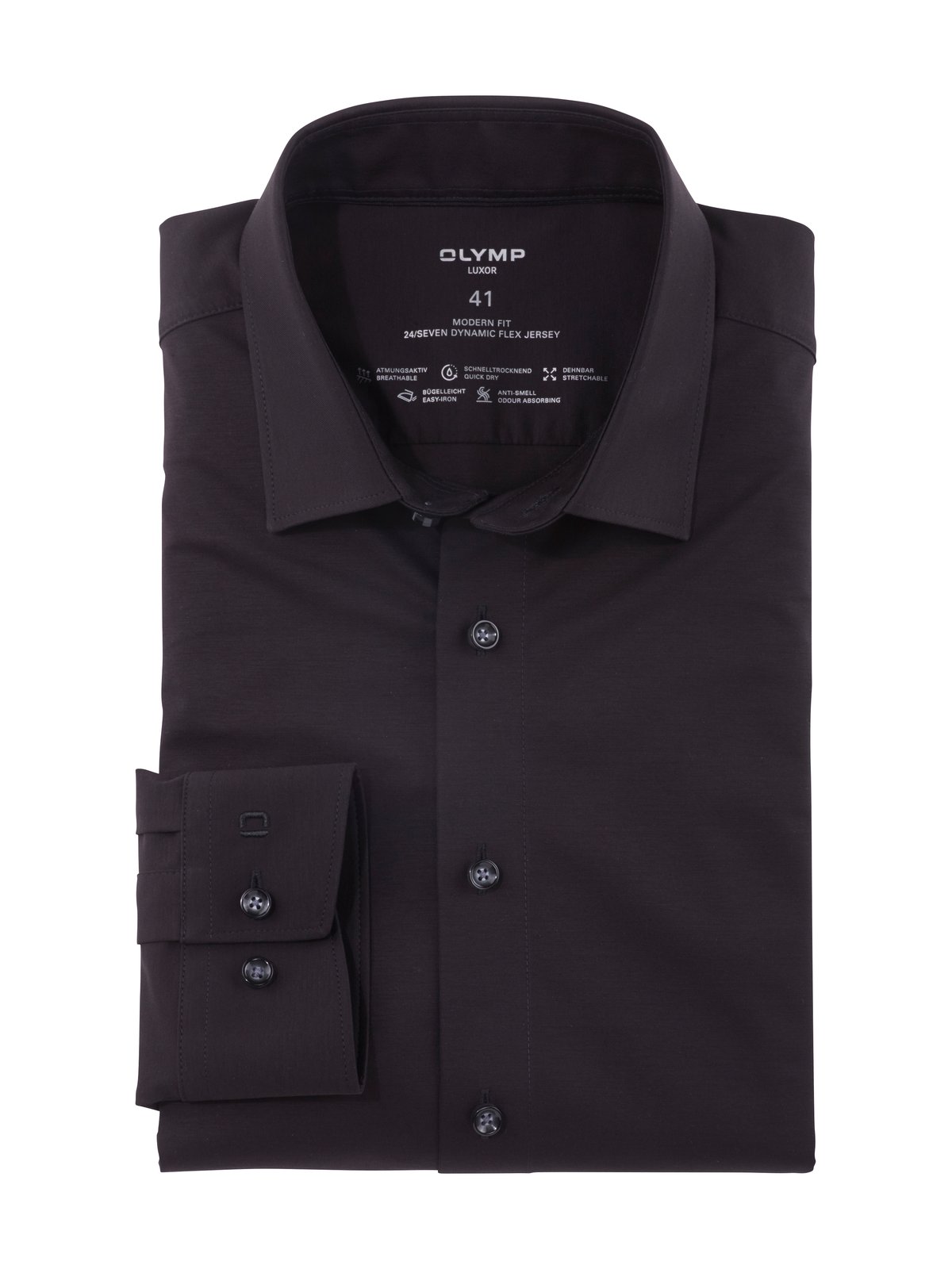 Hemd Herren Schwarz – OLYMP Luxor 24/Seven Modern Fit