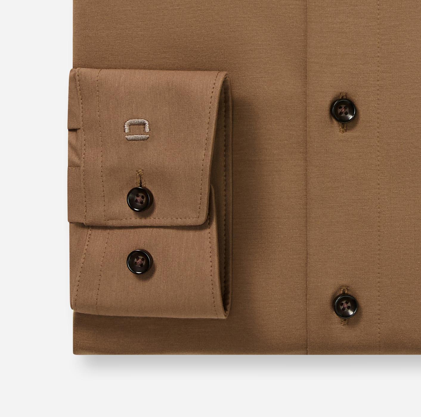 Hemd Herren Taupe – OLYMP Luxor 24/Seven Modern Fit, Detailansicht