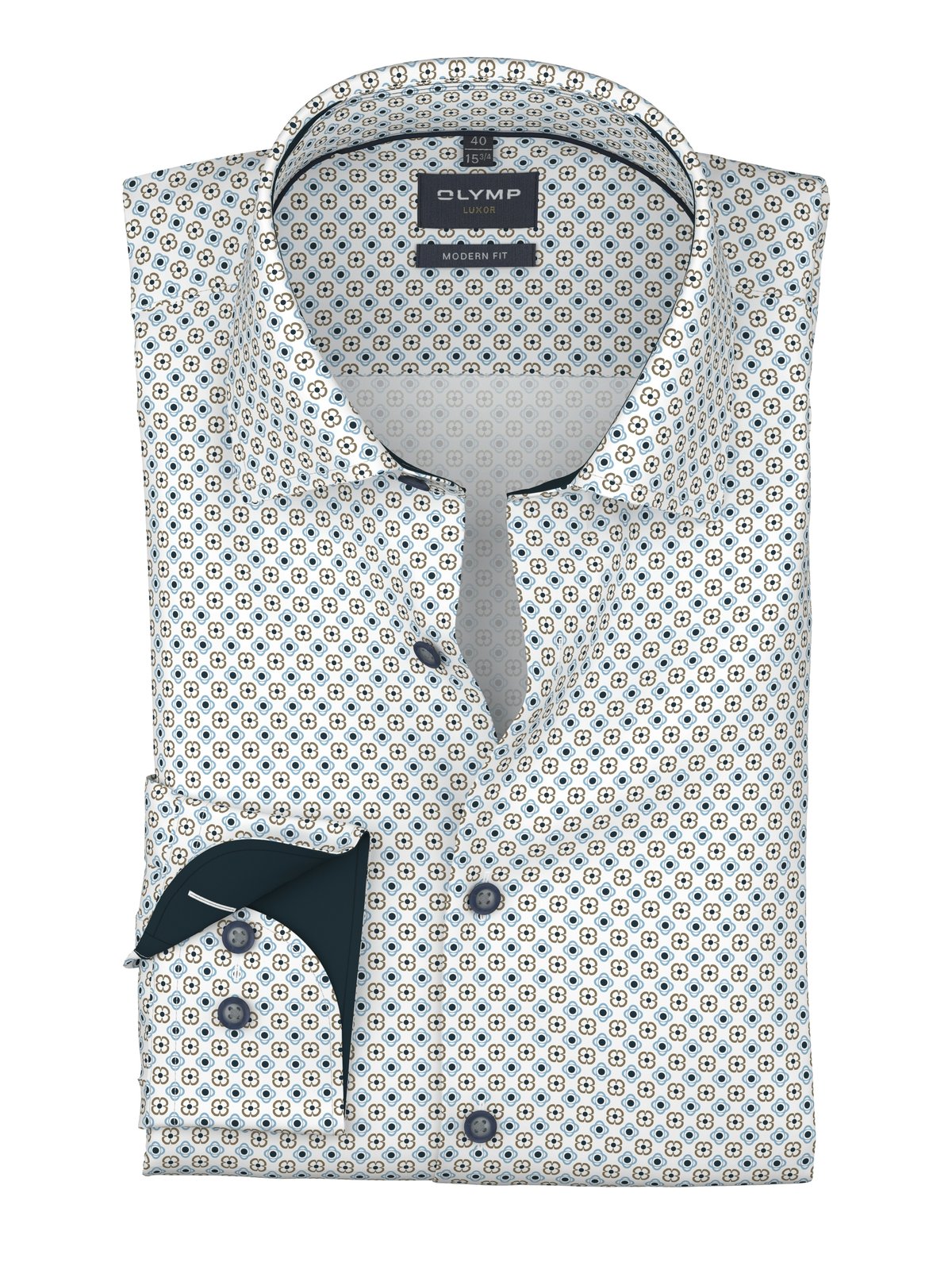 Hemd Herren Weiß – OLYMP Luxor Modern Fit, Detailansicht