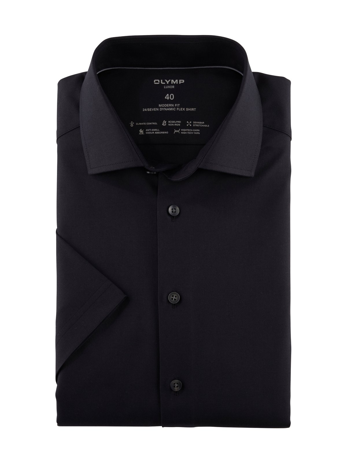 Hemd Herren Schwarz – OLYMP Luxor 24/Seven Modern Fit