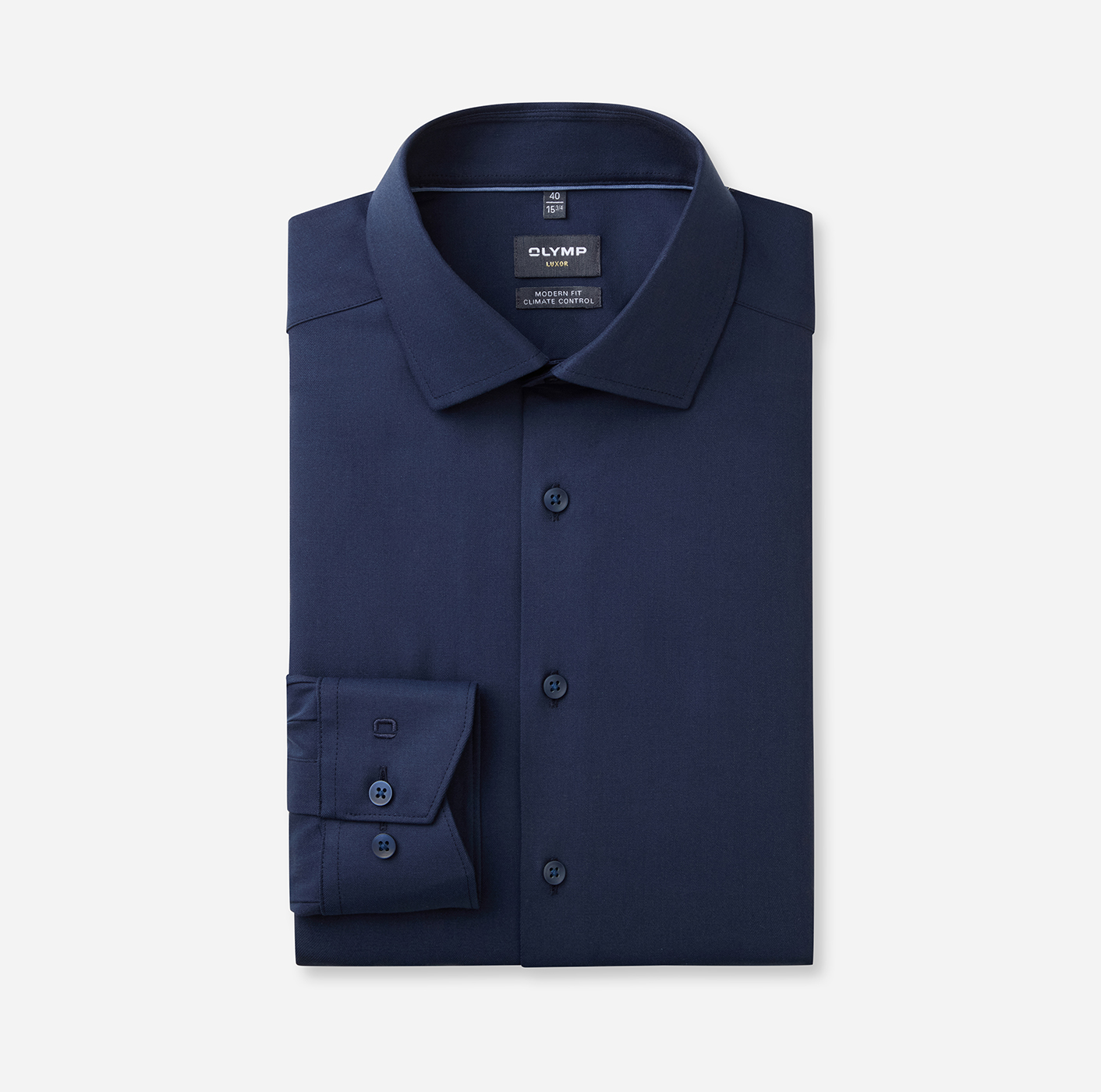 Hemd Herren Marine – OLYMP Luxor 24/Seven Modern Fit, Detailansicht