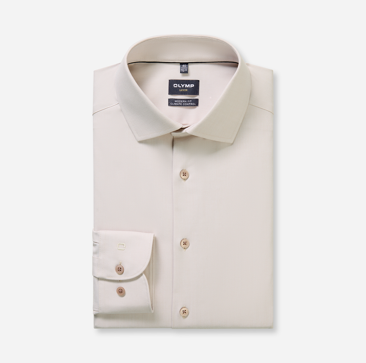 Hemd Herren Taupe – OLYMP Luxor 24/Seven Modern Fit