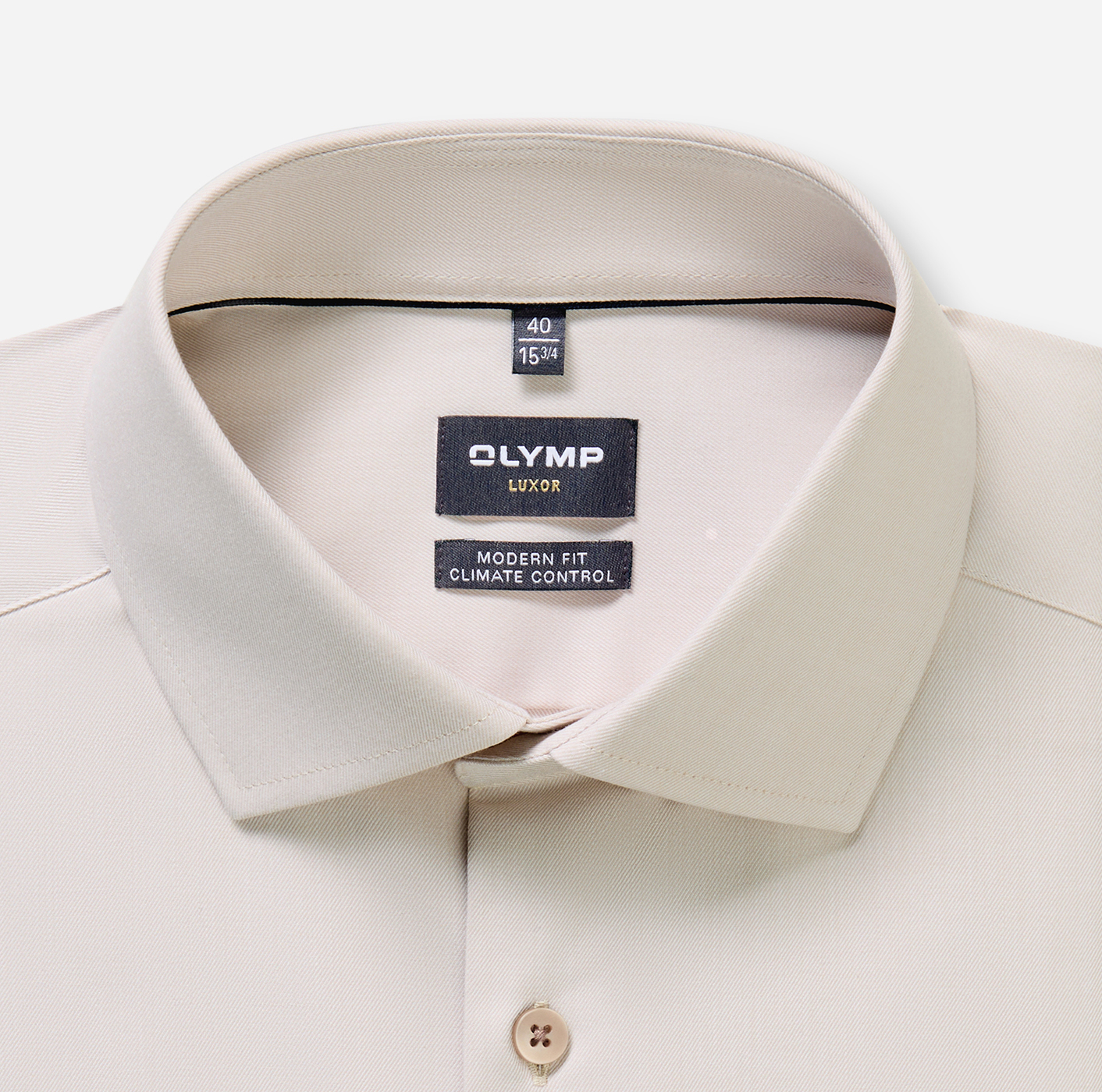 Hemd Herren Taupe – OLYMP Luxor 24/Seven Modern Fit, Detailansicht