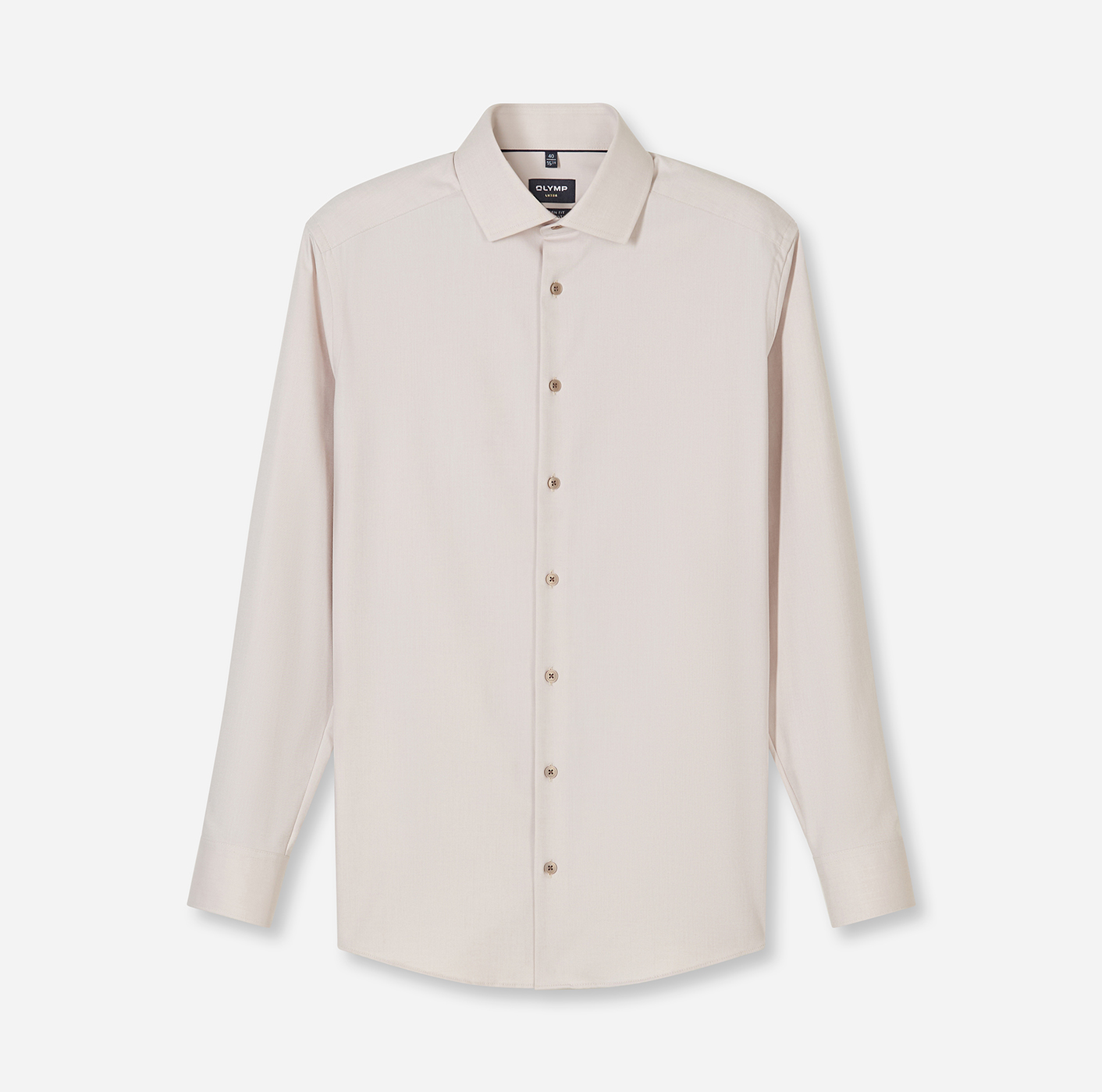 Hemd Herren Taupe – OLYMP Luxor 24/Seven Modern Fit, Detailansicht