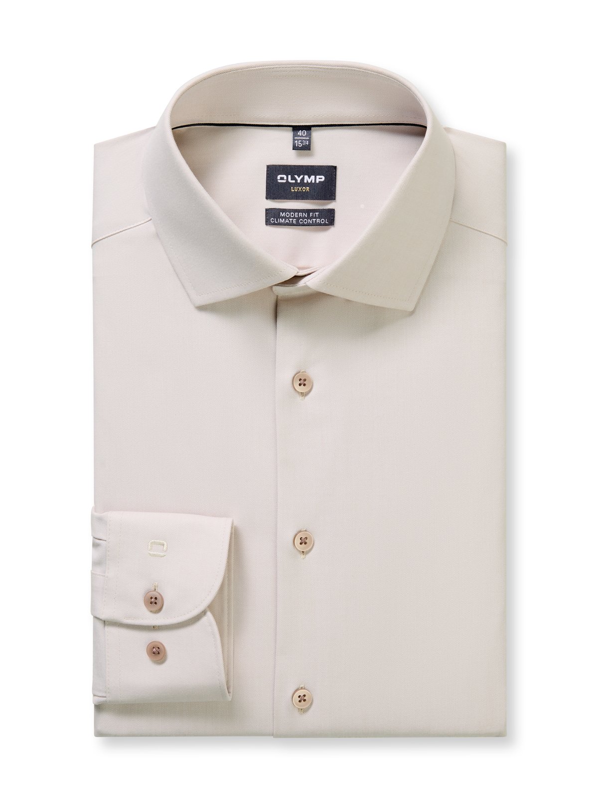 Hemd Herren Taupe – OLYMP Luxor 24/Seven Modern Fit, Detailansicht