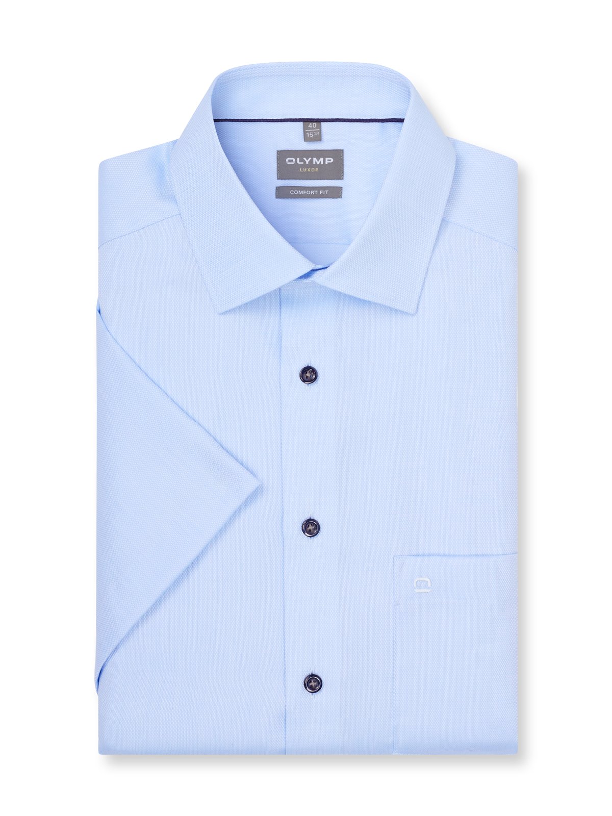 Hemd Herren Bleu – OLYMP Luxor Modern Fit, Detailansicht