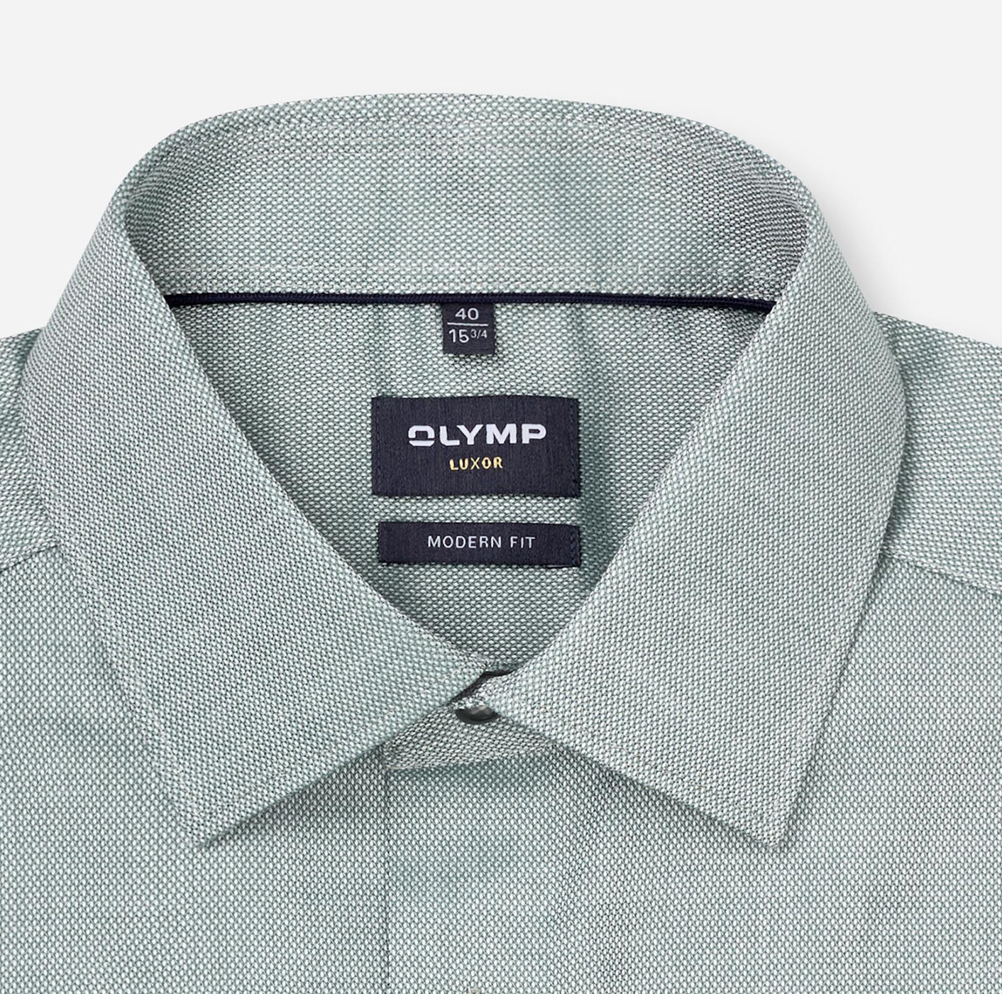 Hemd Herren Grün – OLYMP Luxor Modern Fit, Detailansicht