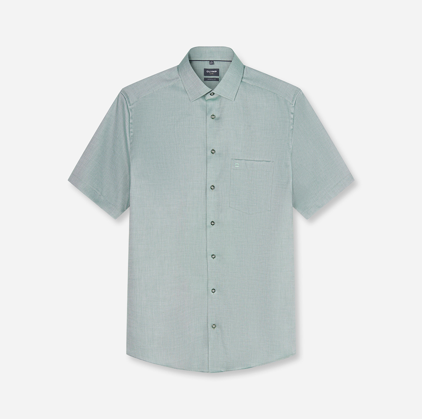 Hemd Herren Grün – OLYMP Luxor Modern Fit, Detailansicht