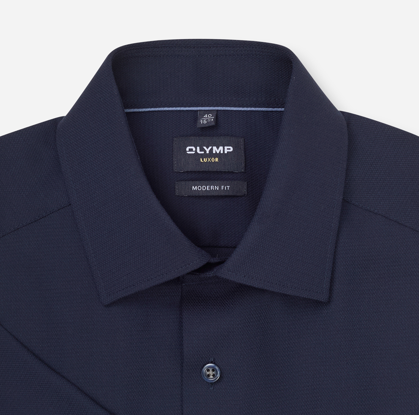 Hemd Herren Marine – OLYMP Luxor Modern Fit, Detailansicht