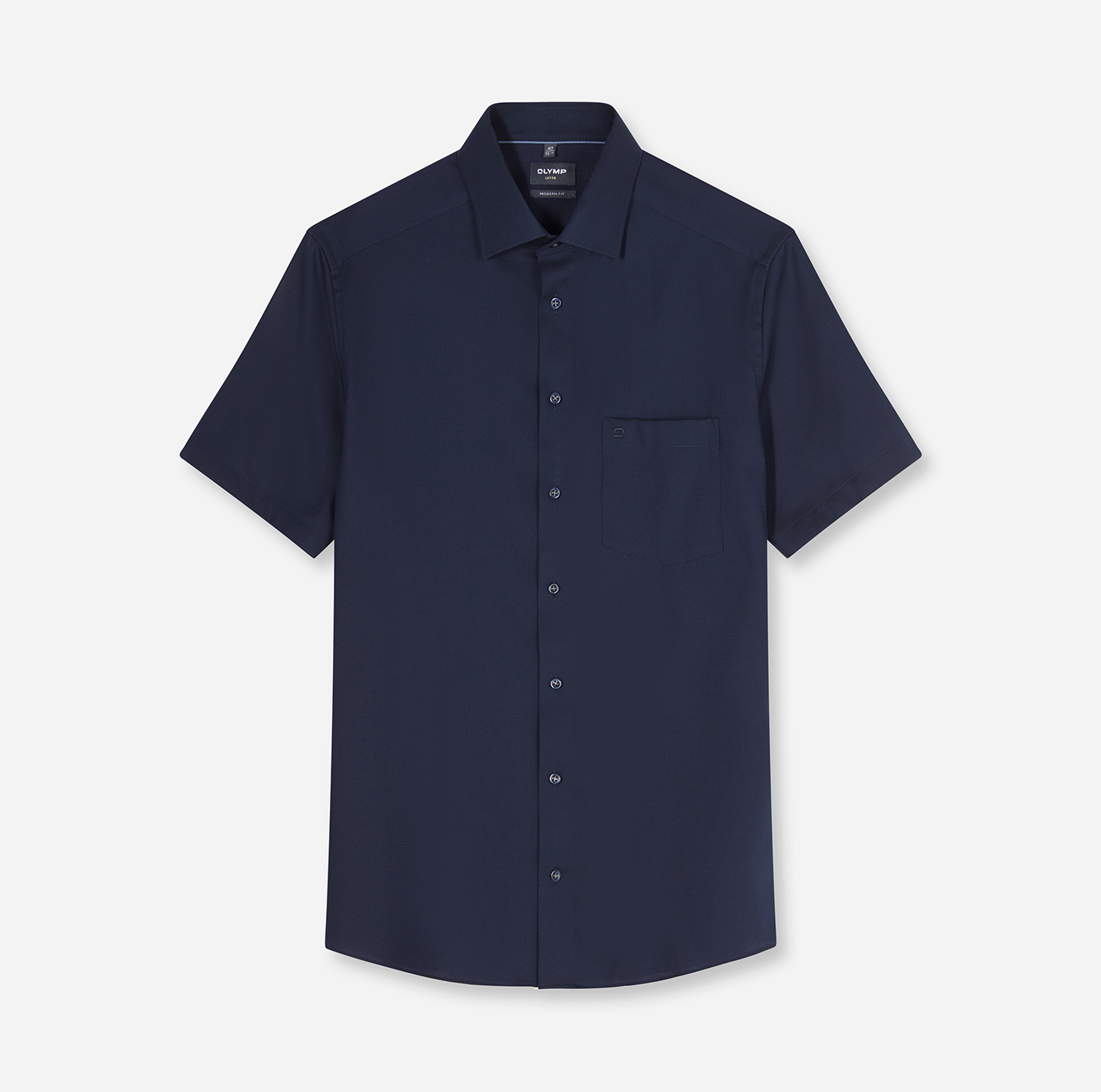 Hemd Herren Marine – OLYMP Luxor Modern Fit, Detailansicht